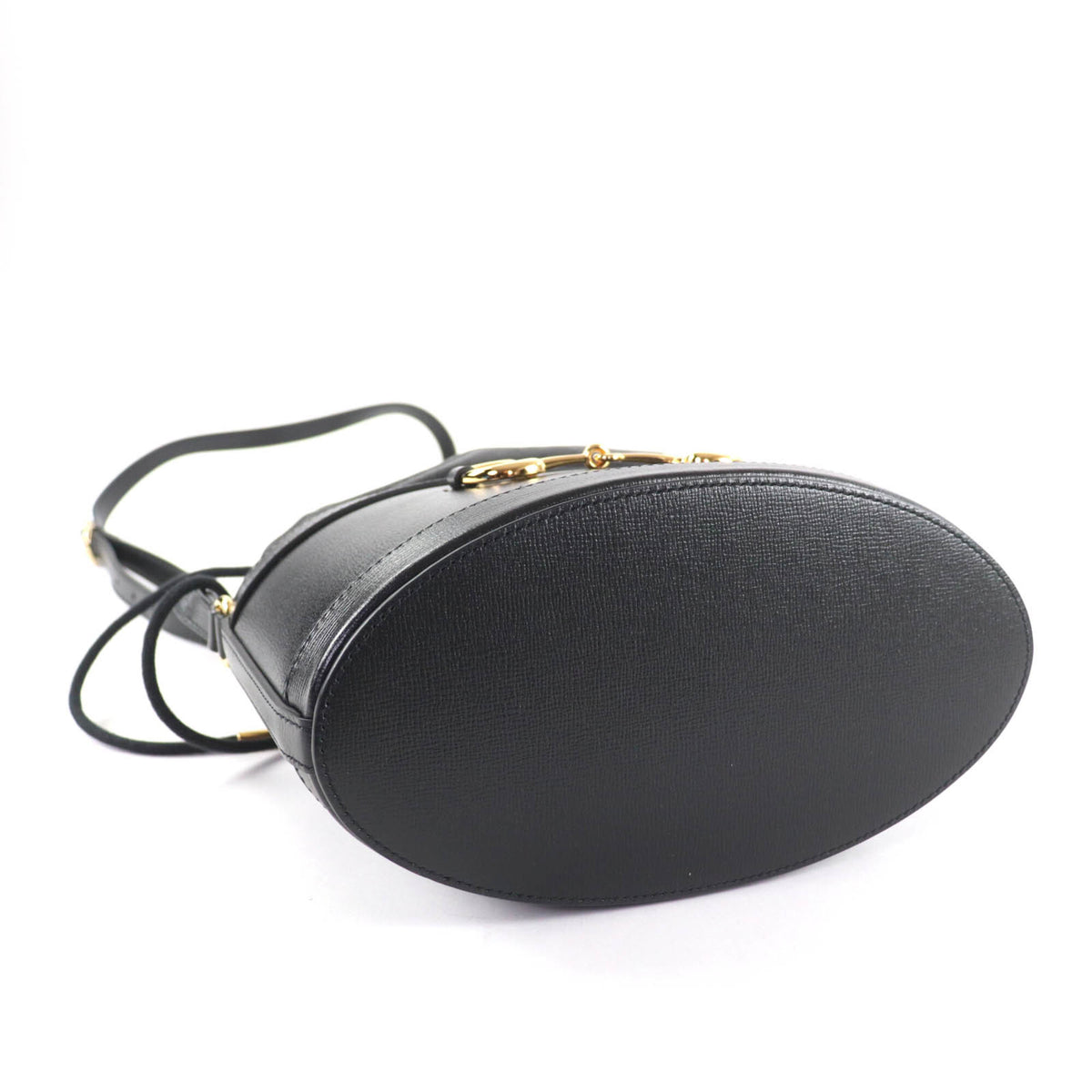Gucci Horsebit Black Leather Shoulder Bag (Pre-Owned)