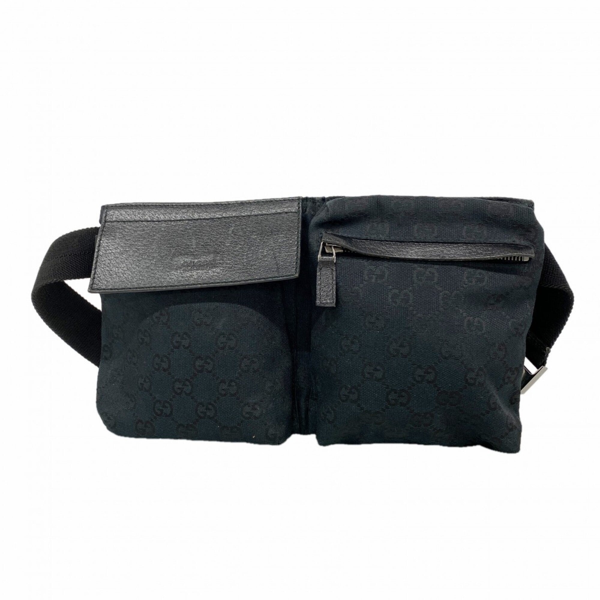 Gucci Black Canvas Fanny Pack (Pre-Owned)
