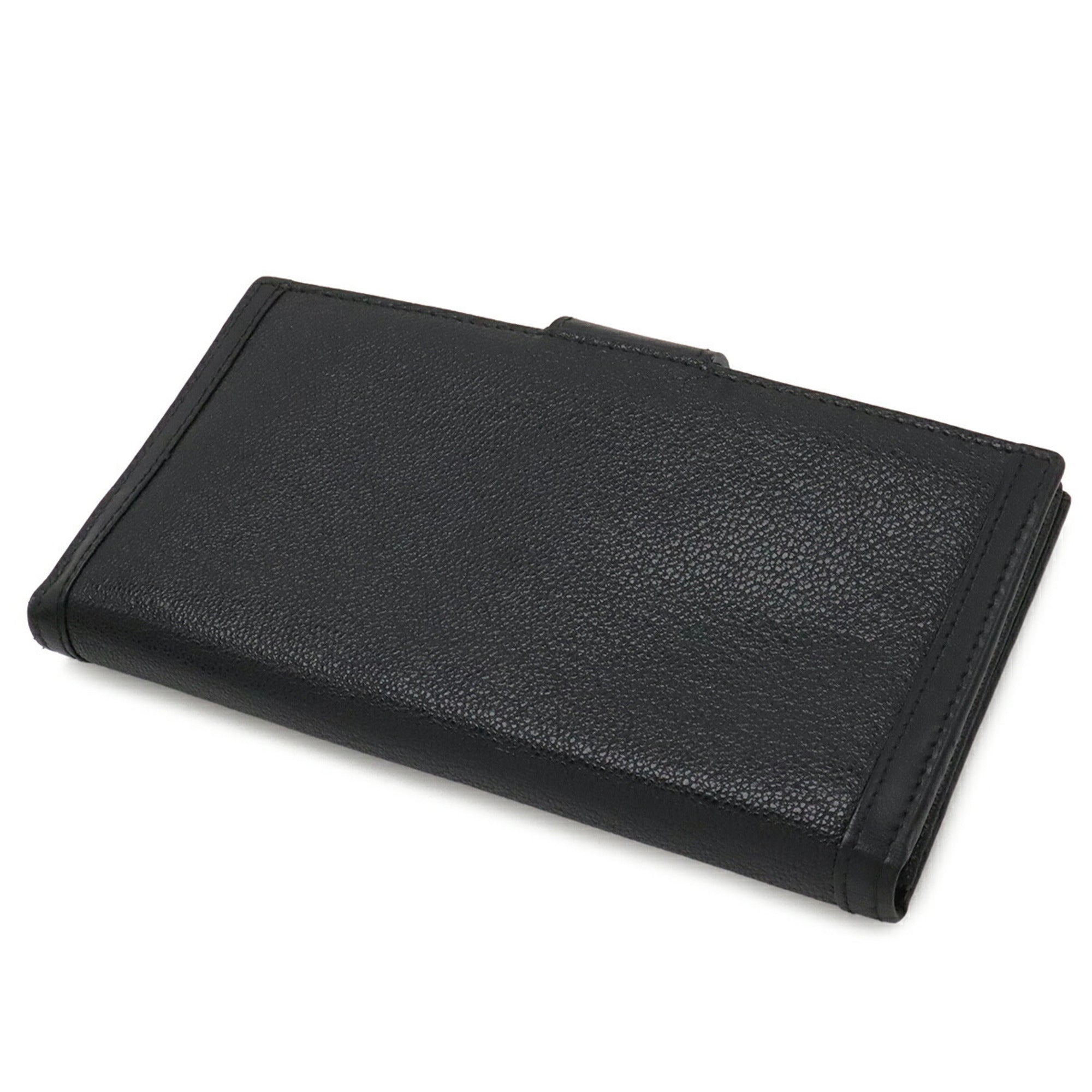 Bvlgari Black Leather Long Wallet (Bi-Fold) (Pre-Owned)