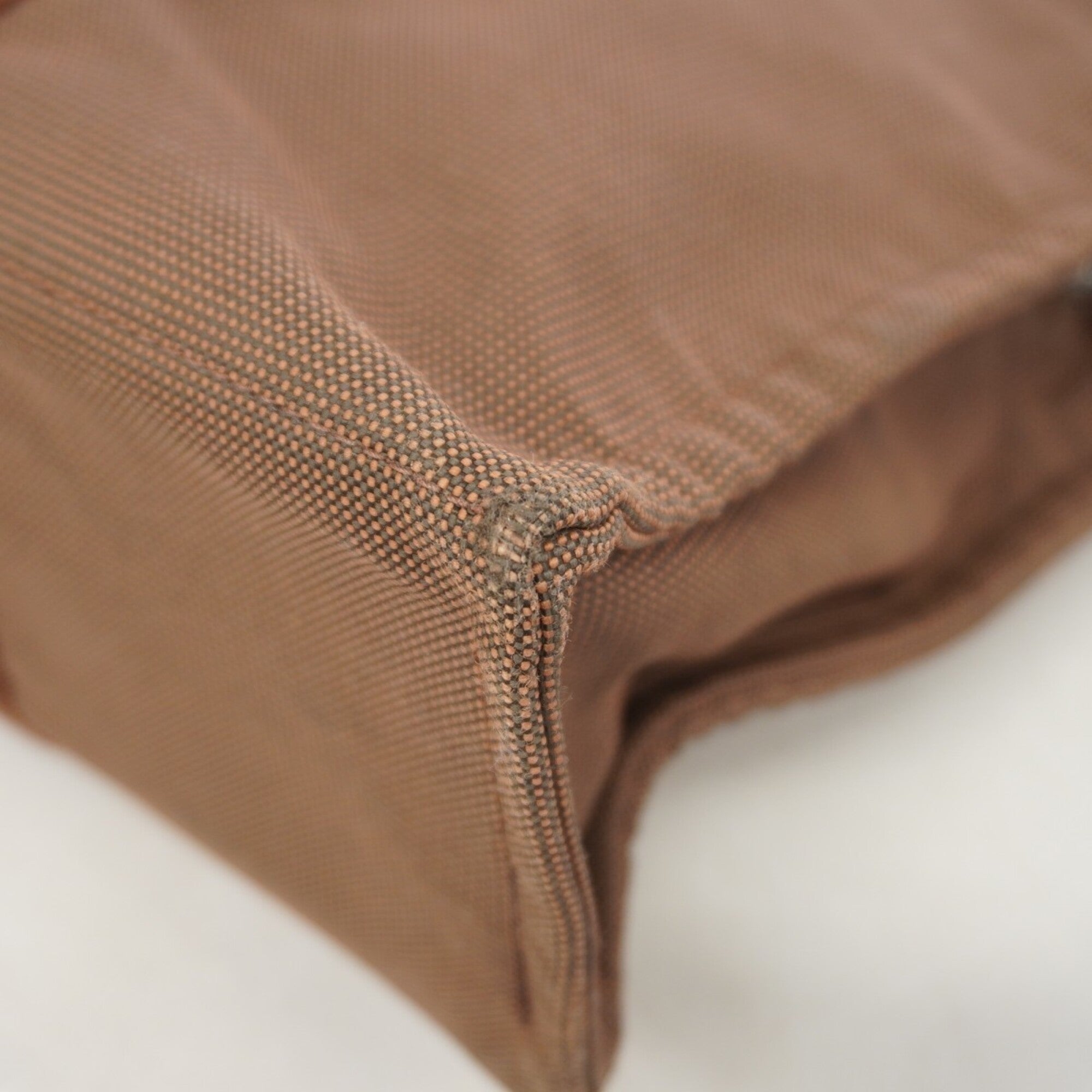 Hermes Brown Canvas Tote Bag (Pre-Owned)