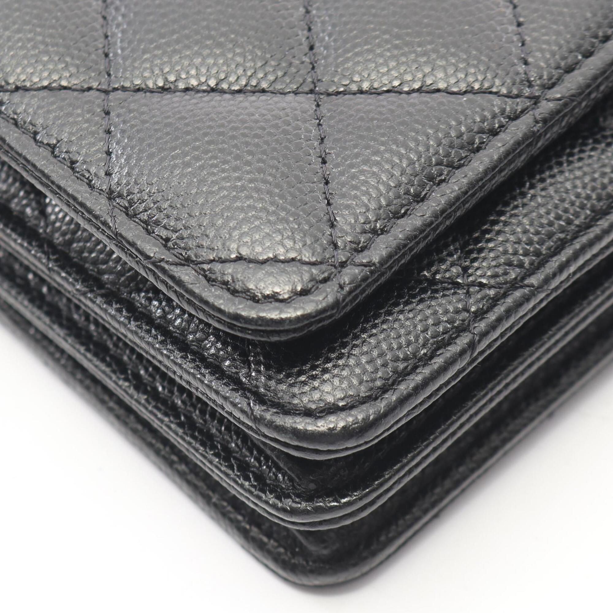 Chanel Black Grained Calfskin Handbag Shoulder Bag (Pre-Owned)