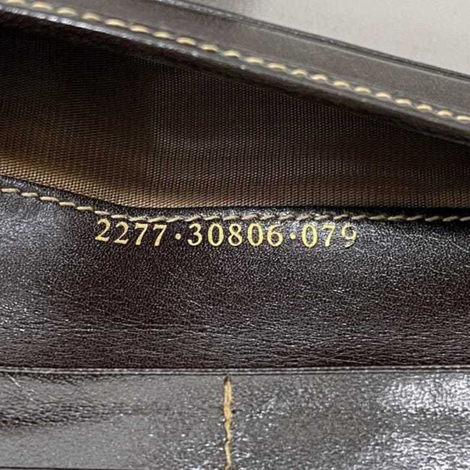 Fendi Brown Khaki Canvas Leather Long Wallet (Bi-Fold) (Pre-Owned)