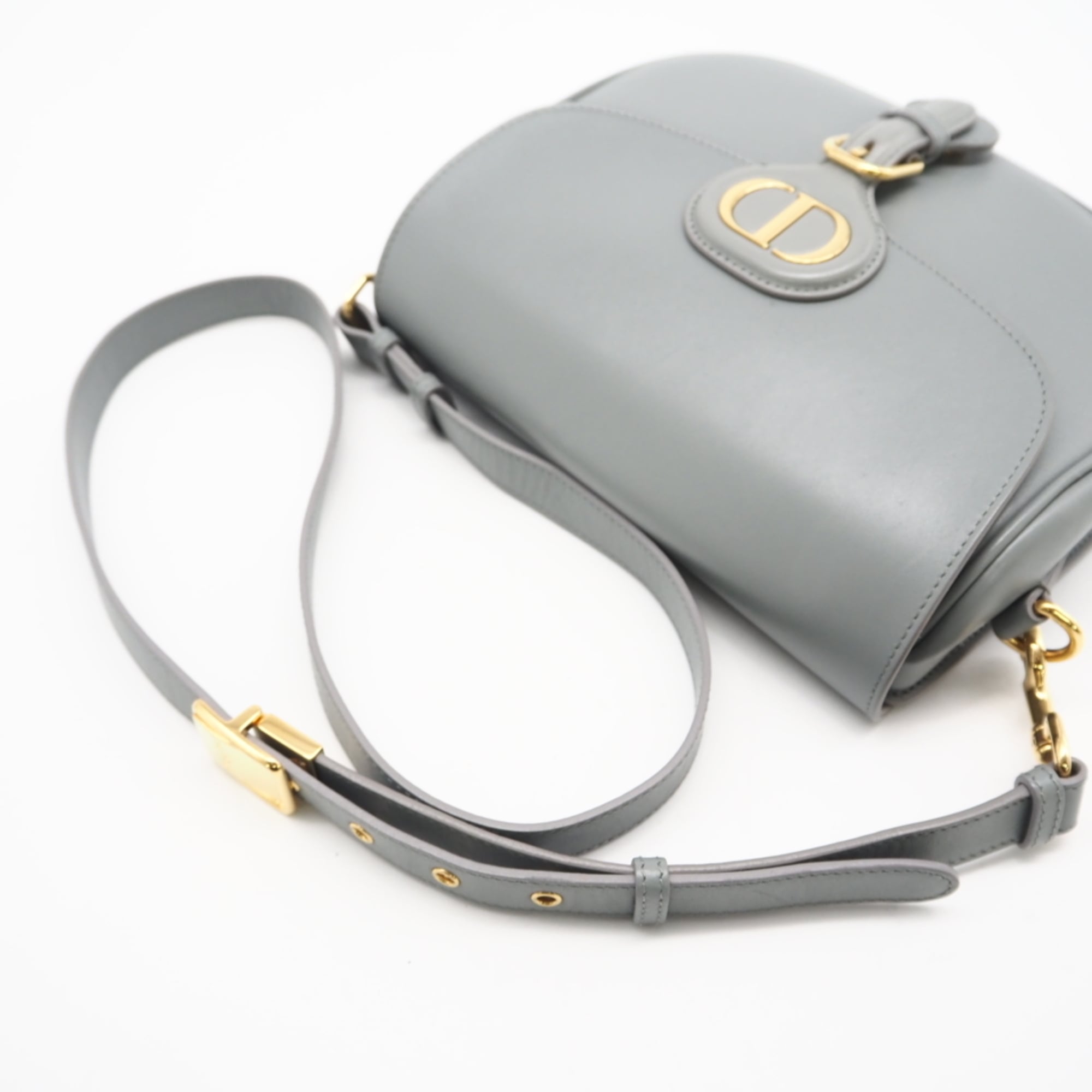 Christian Dior Gray Leather Shoulder Bag (Pre-Owned)