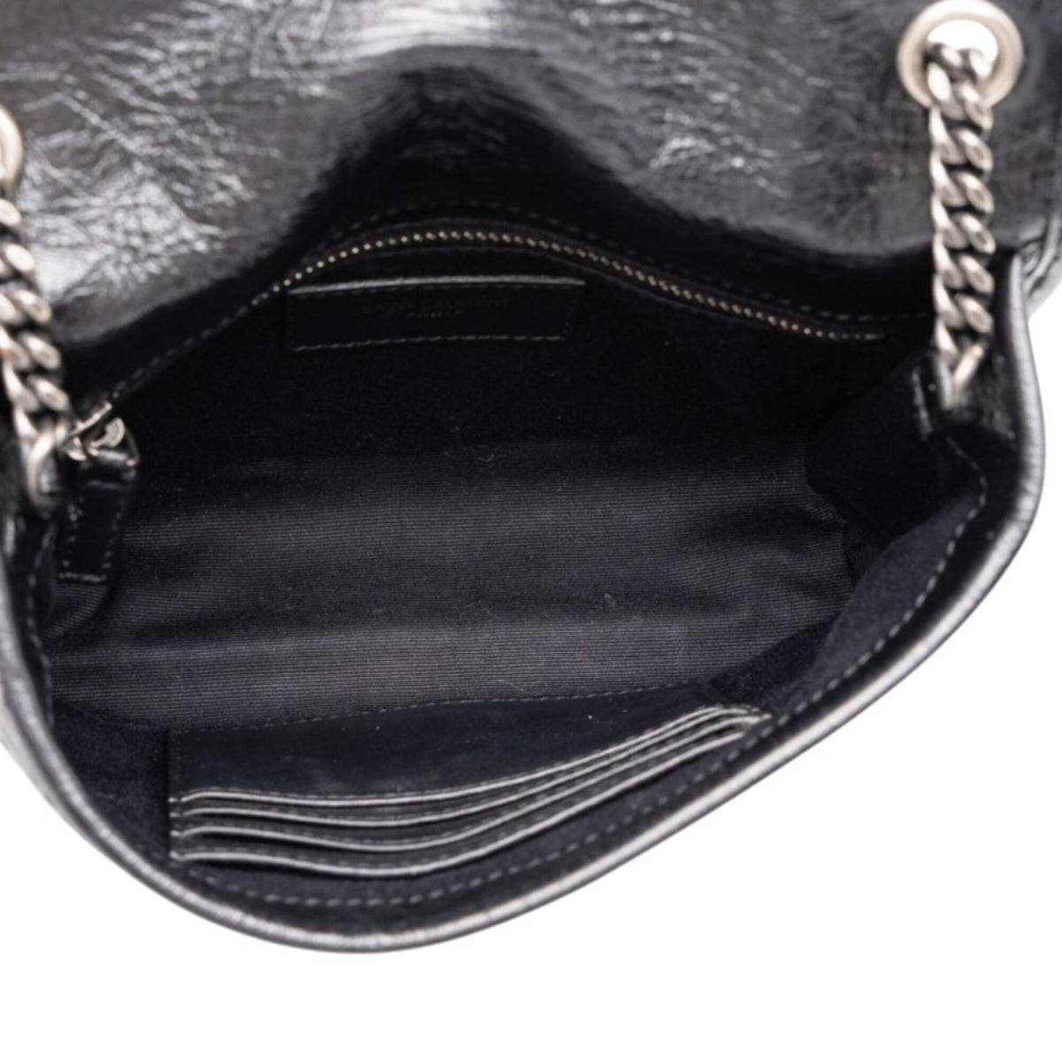 Saint Laurent Black Leather Shoulder Bag (Pre-Owned)