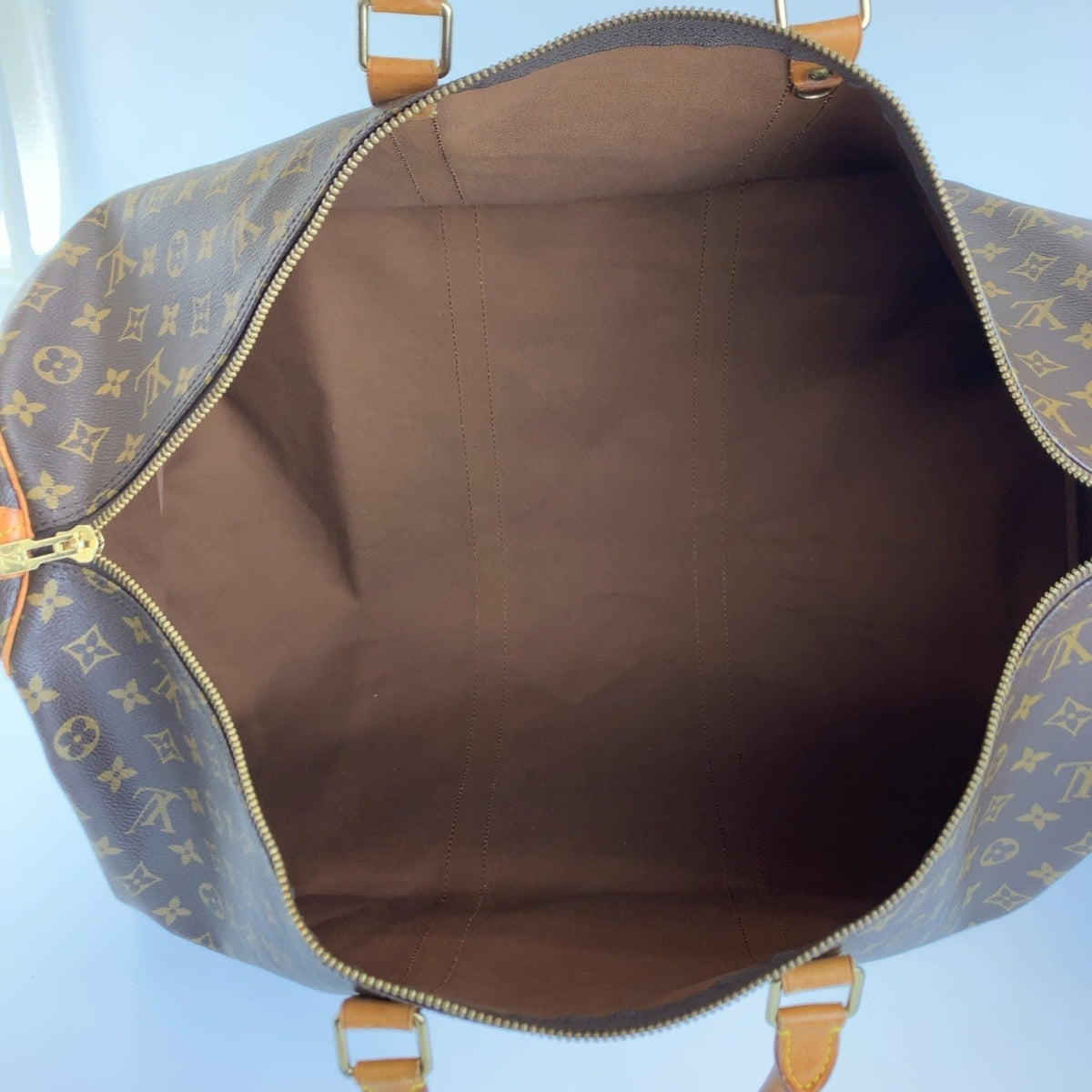 Louis Vuitton Brown Pvc Leather Boston Bag (Pre-Owned)