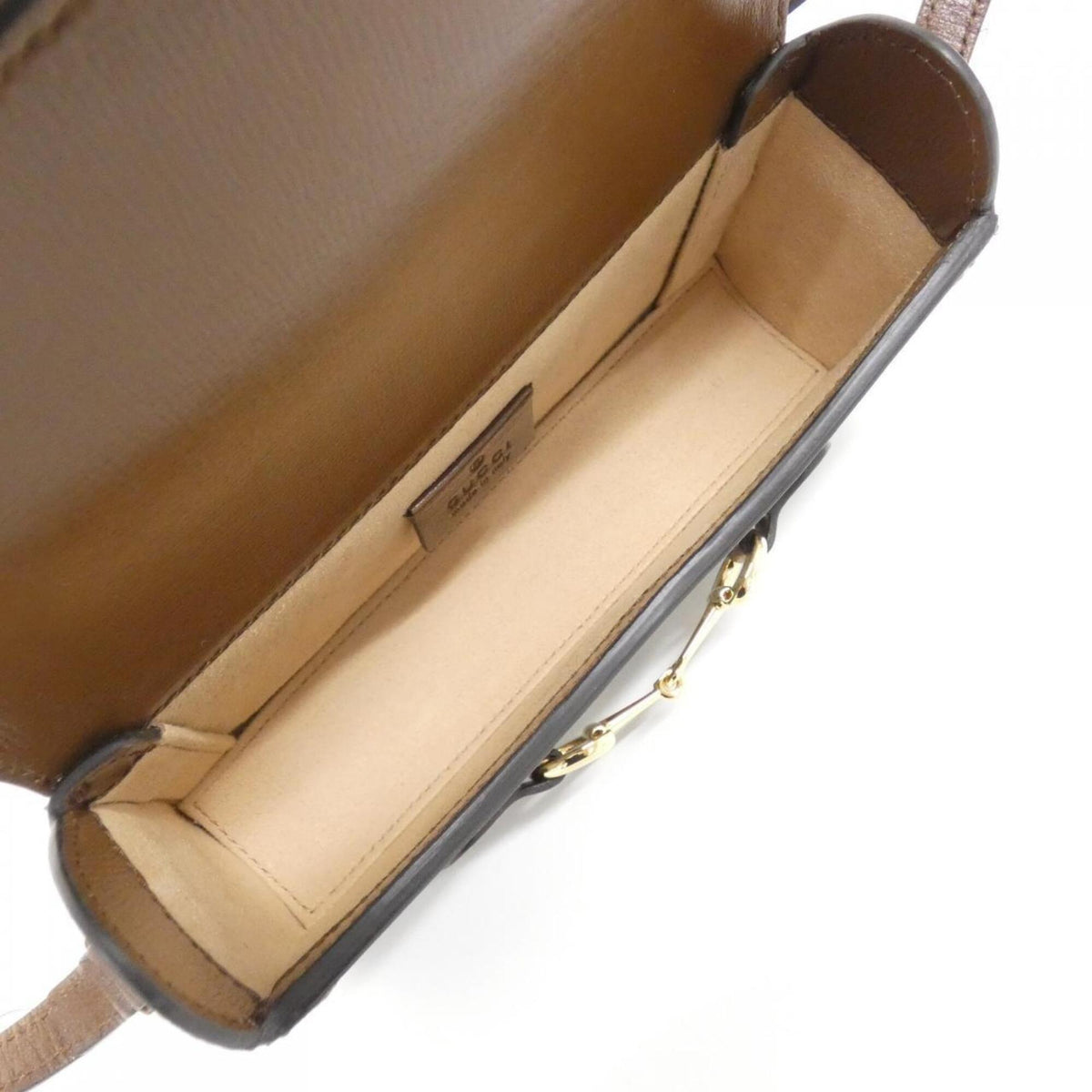 Gucci Beige Brown Gg Supreme Leather Shoulder Bag (Pre-Owned)