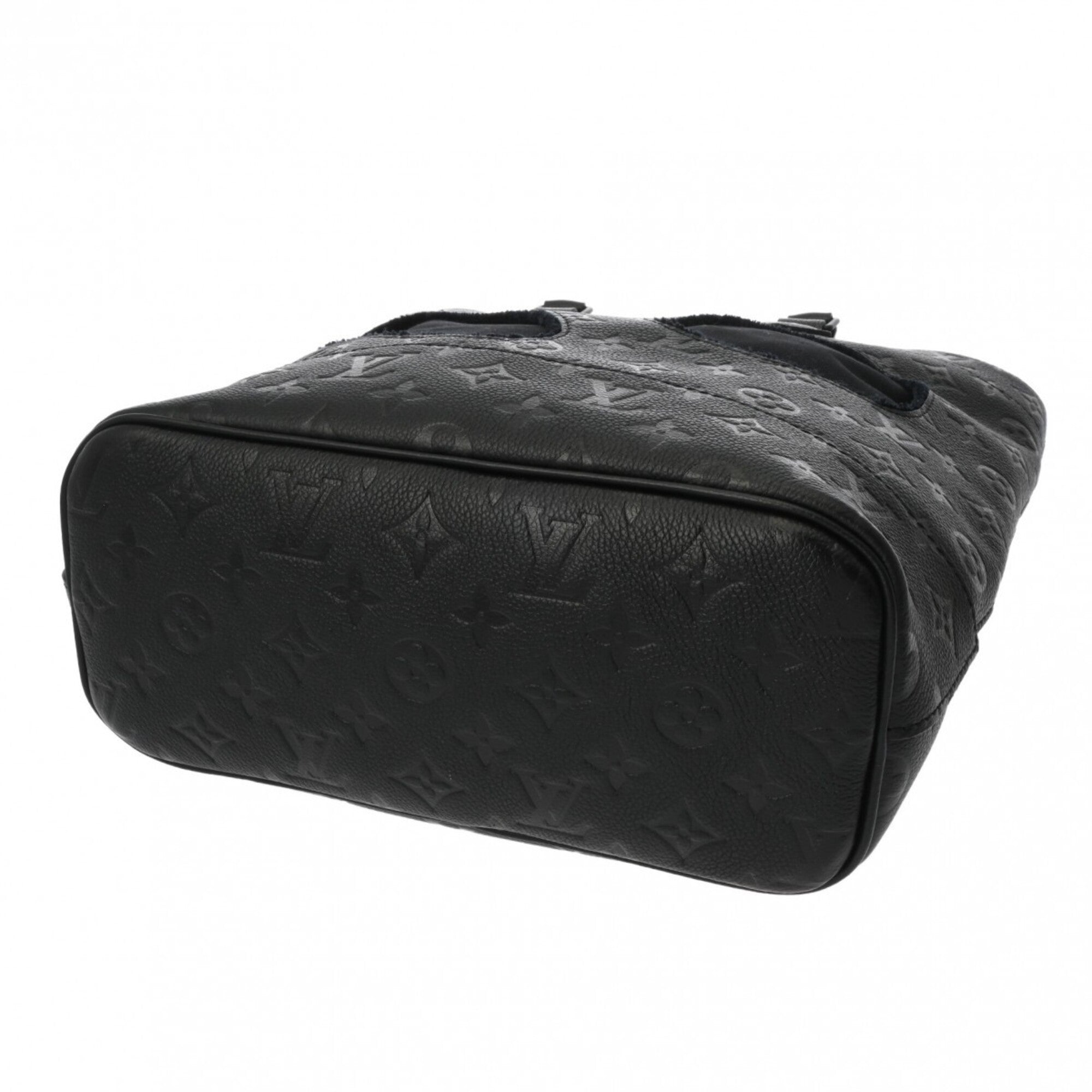 Louis Vuitton Noir Leather Tote Bag (Pre-Owned)