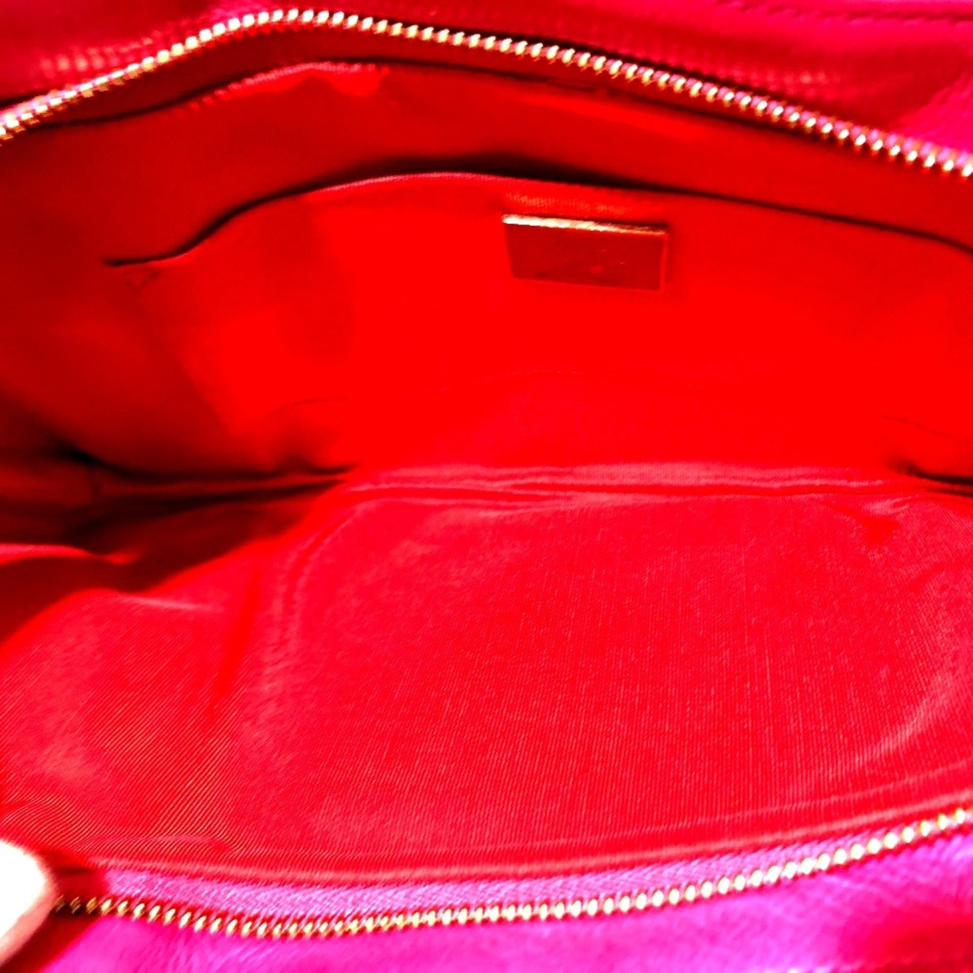 Christian Louboutin Pink Patent Leather Clutch Bag (Pre-Owned)