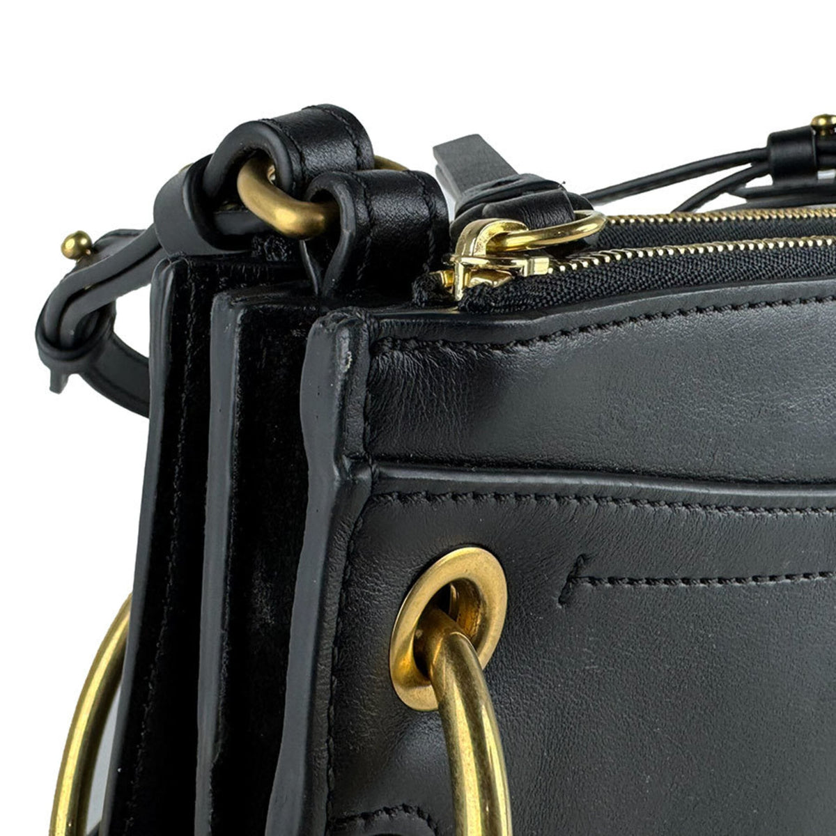 Chloé Black Leather Suede Shoulder Bag (Pre-Owned)