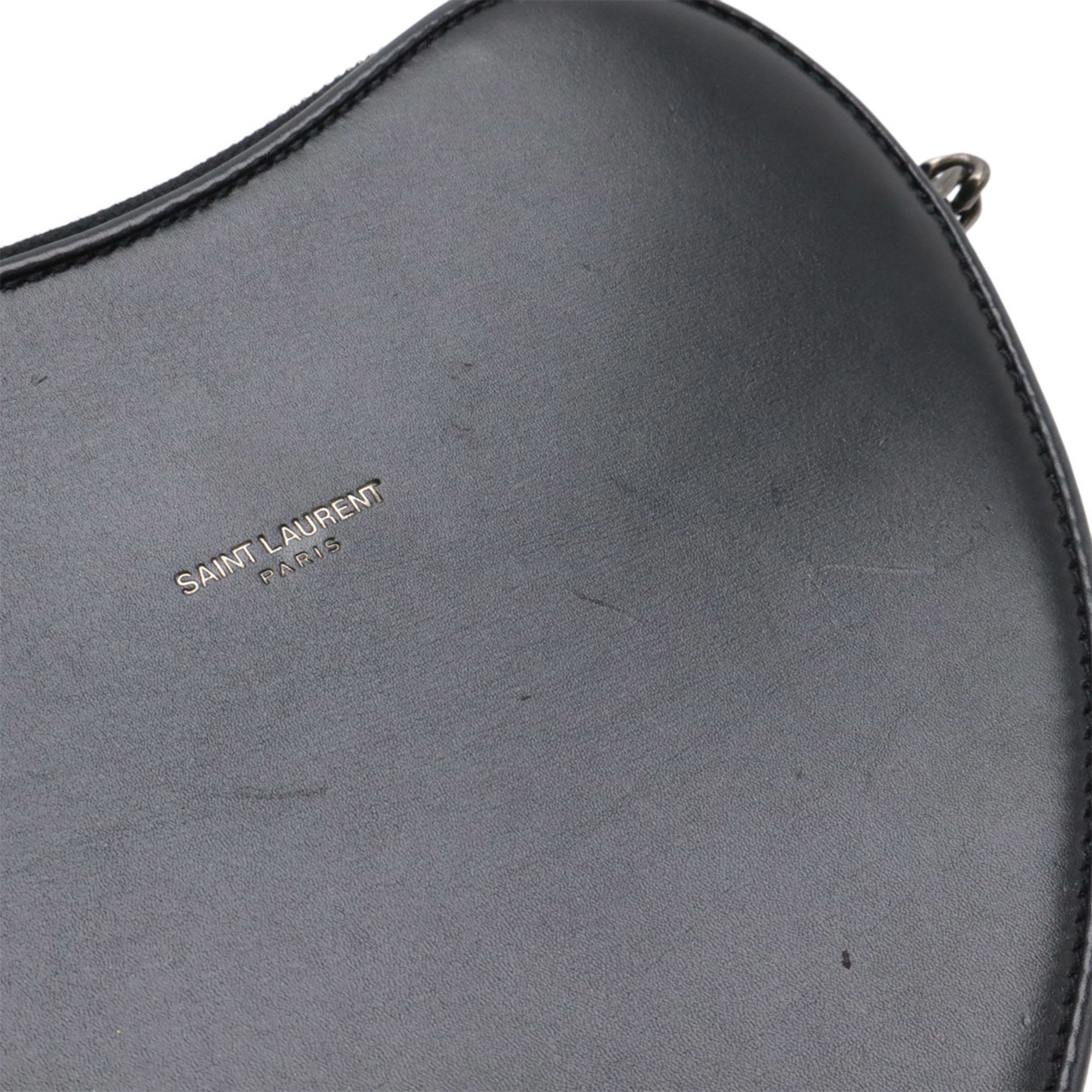 Yves Saint Laurent Black Leather Pochette Shoulder Bag (Pre-Owned)