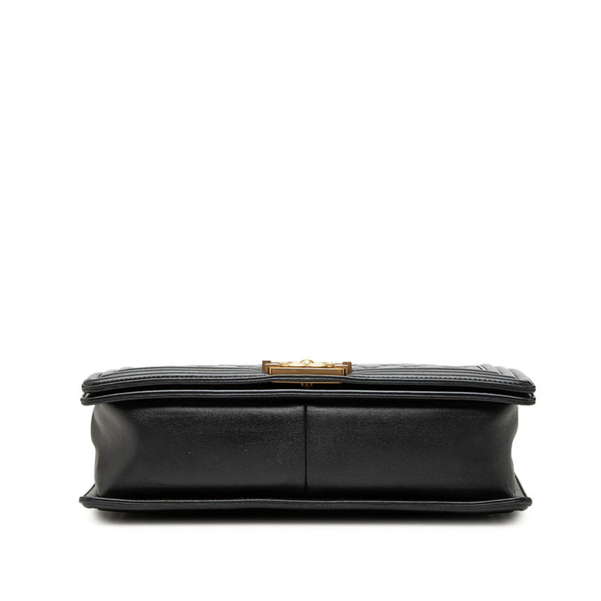 Chanel Boy Chanel Black Leather Shoulder Bag (Pre-Owned)