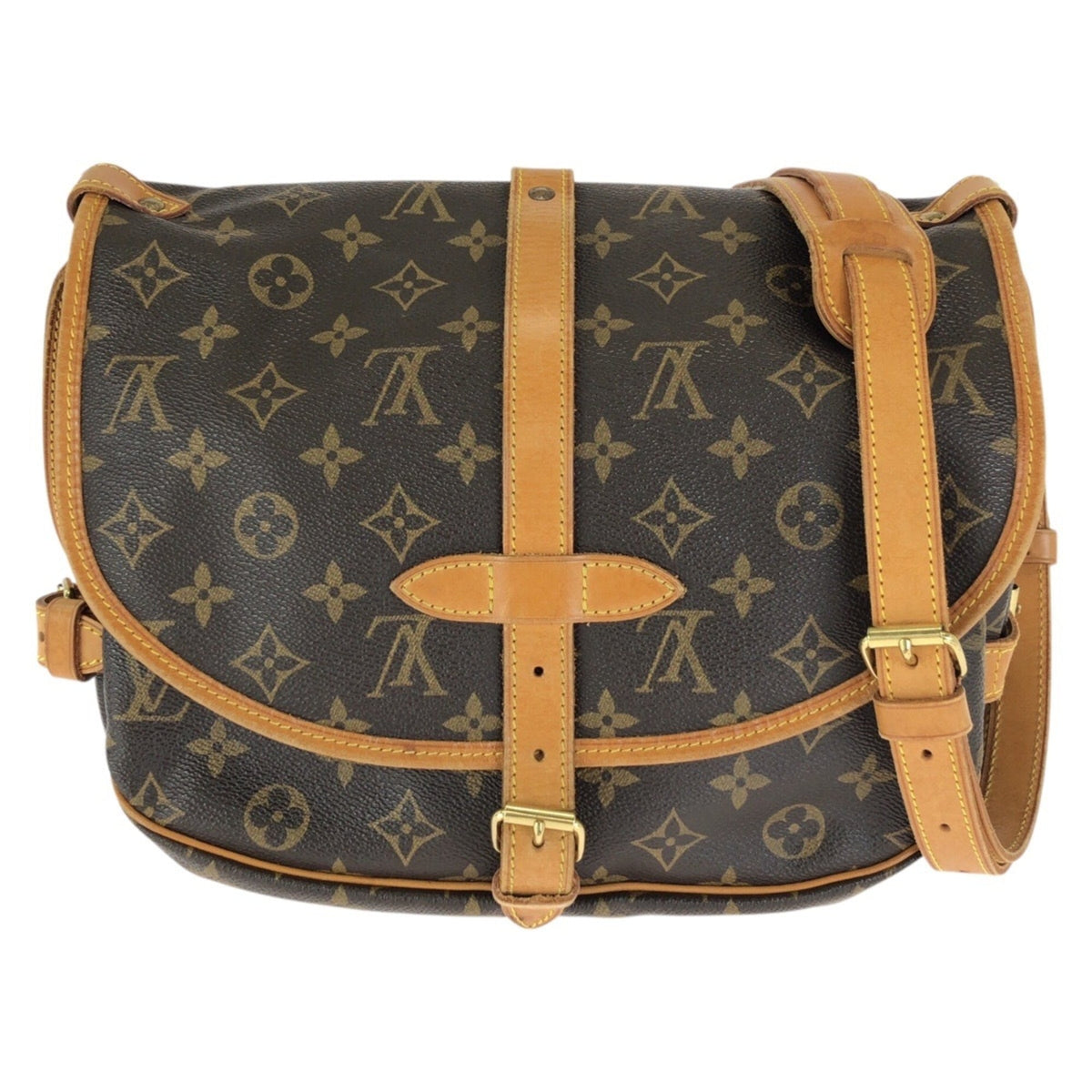 Louis Vuitton Monogram Brown Pvc Leather Messenger Bag Shoulder Bag (Pre-Owned)