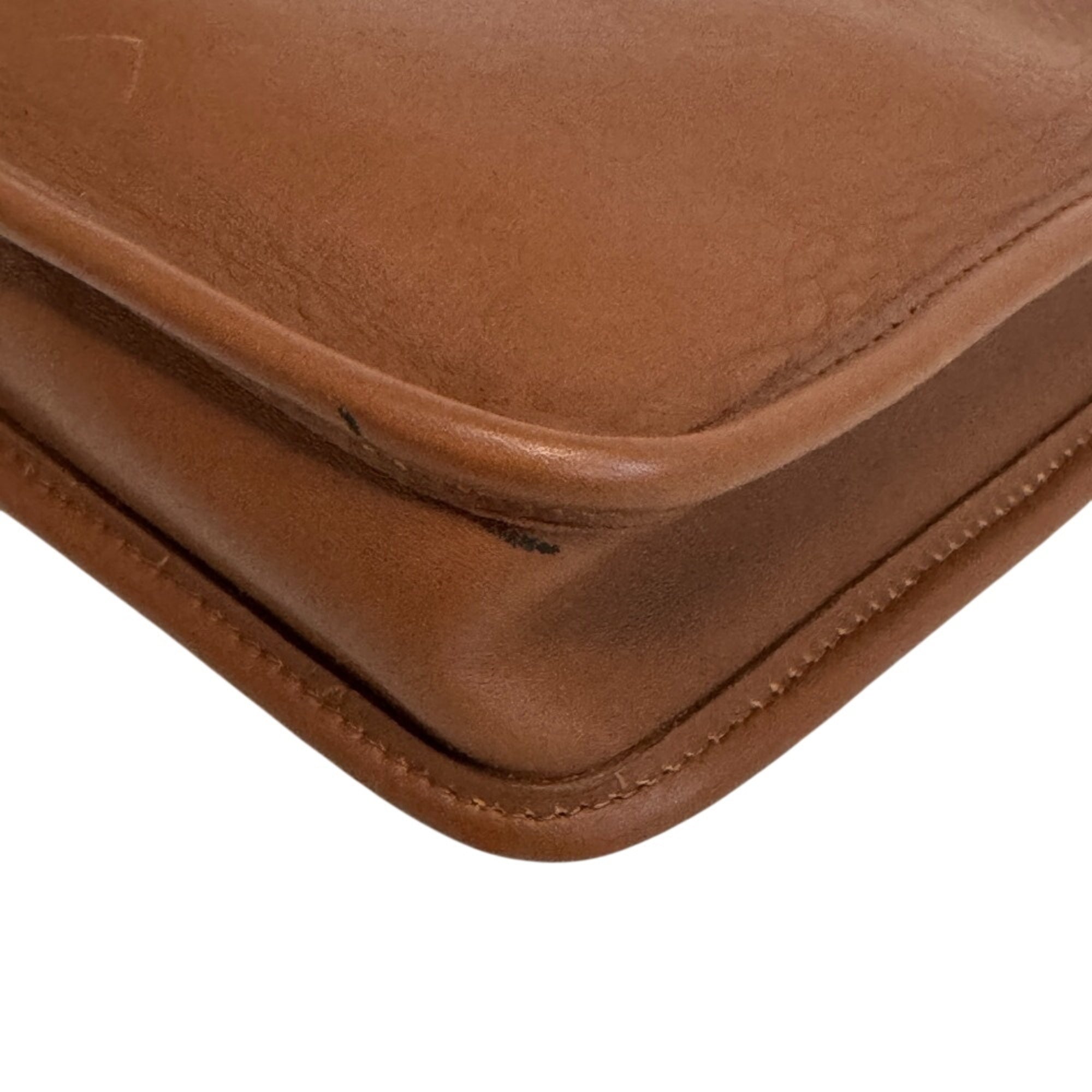 Coach Brown Leather Clutch Bag (Pre-Owned)