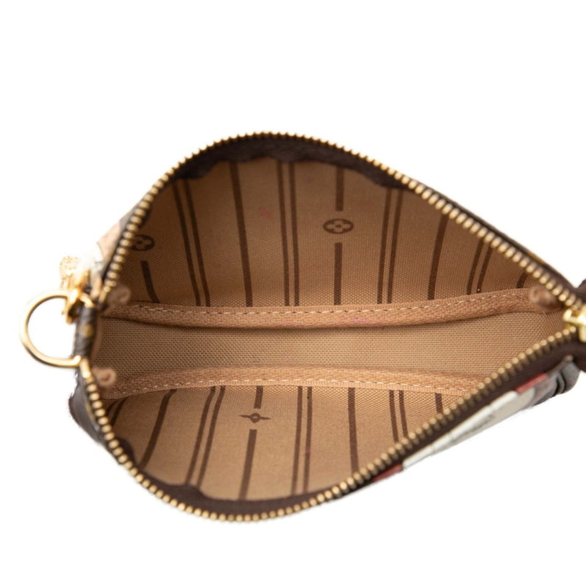 Louis Vuitton Brown Pvc Leather Handbag Pochette Pouch (Pre-Owned)
