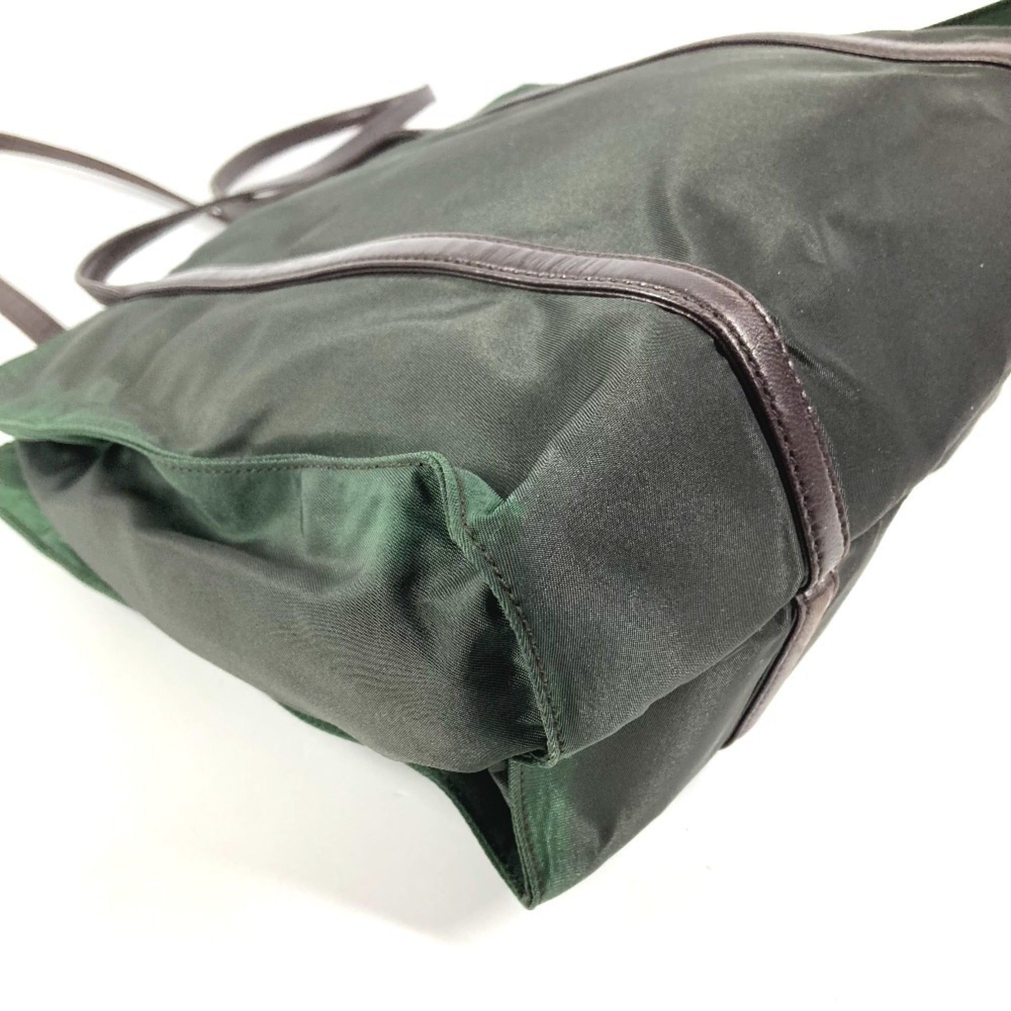 Prada Khaki Nylon Handbag Shoulder Bag Tote Bag (Pre-Owned)