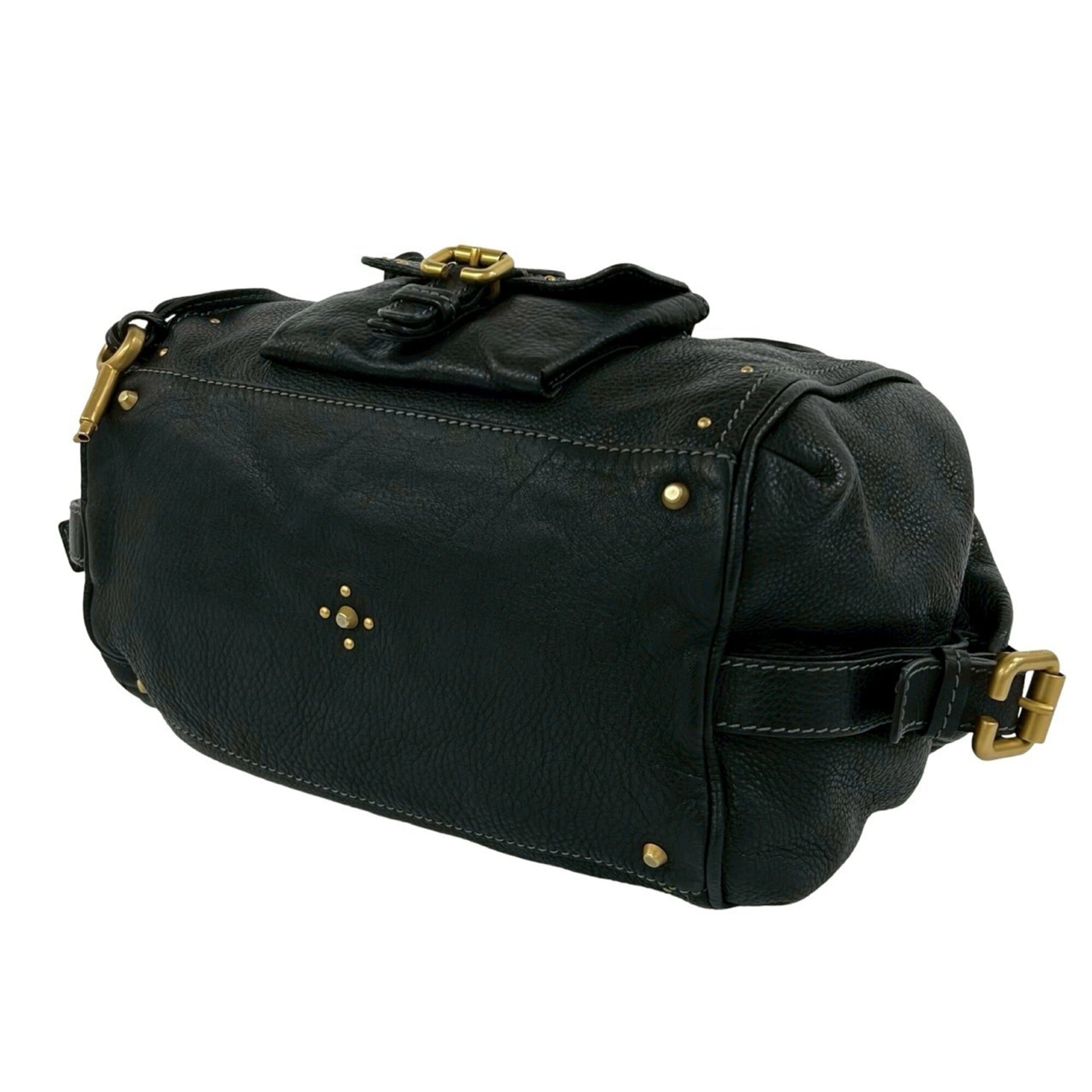 Chloé Black Leather Handbag Tote Bag (Pre-Owned)