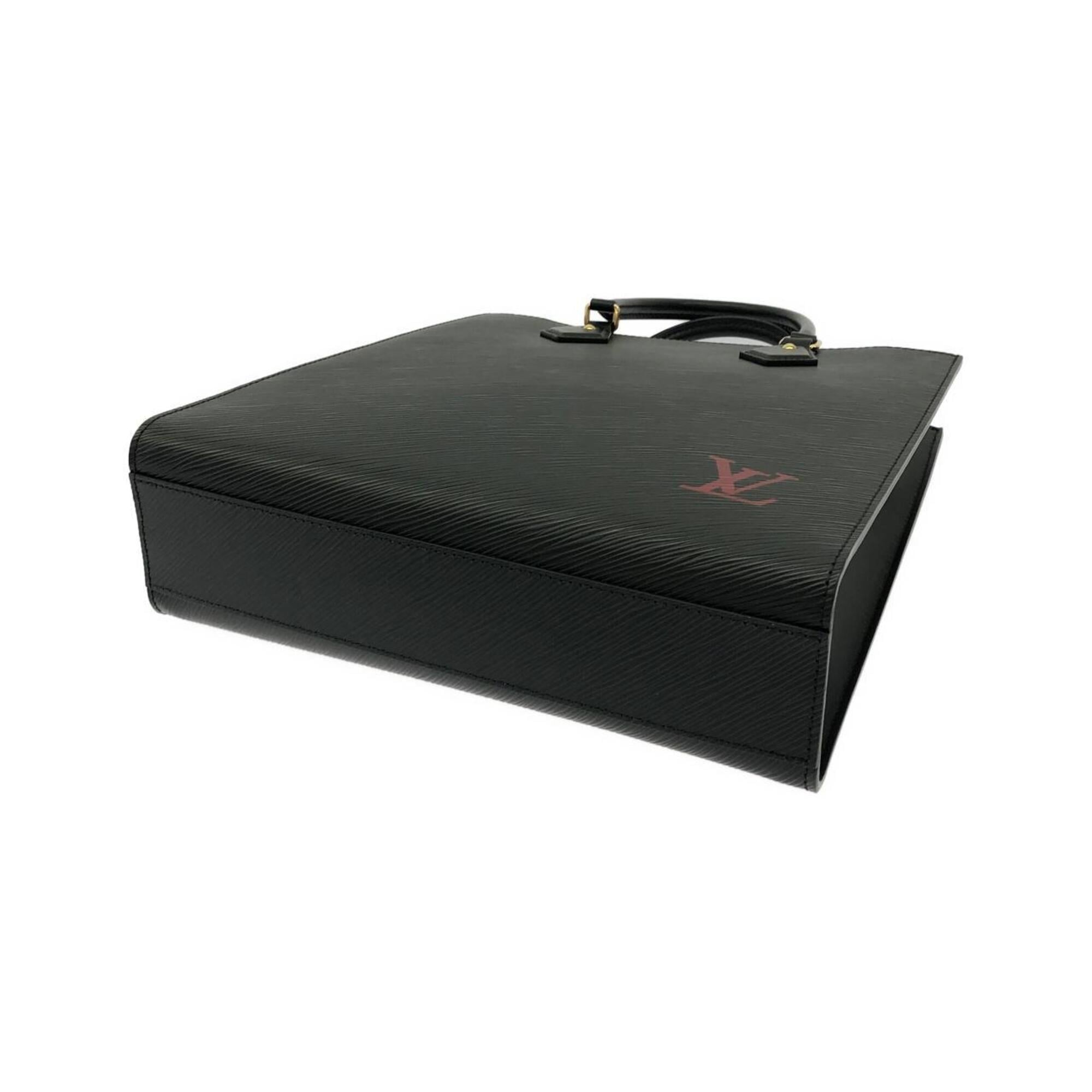 Louis Vuitton Black Leather Handbag (Pre-Owned)
