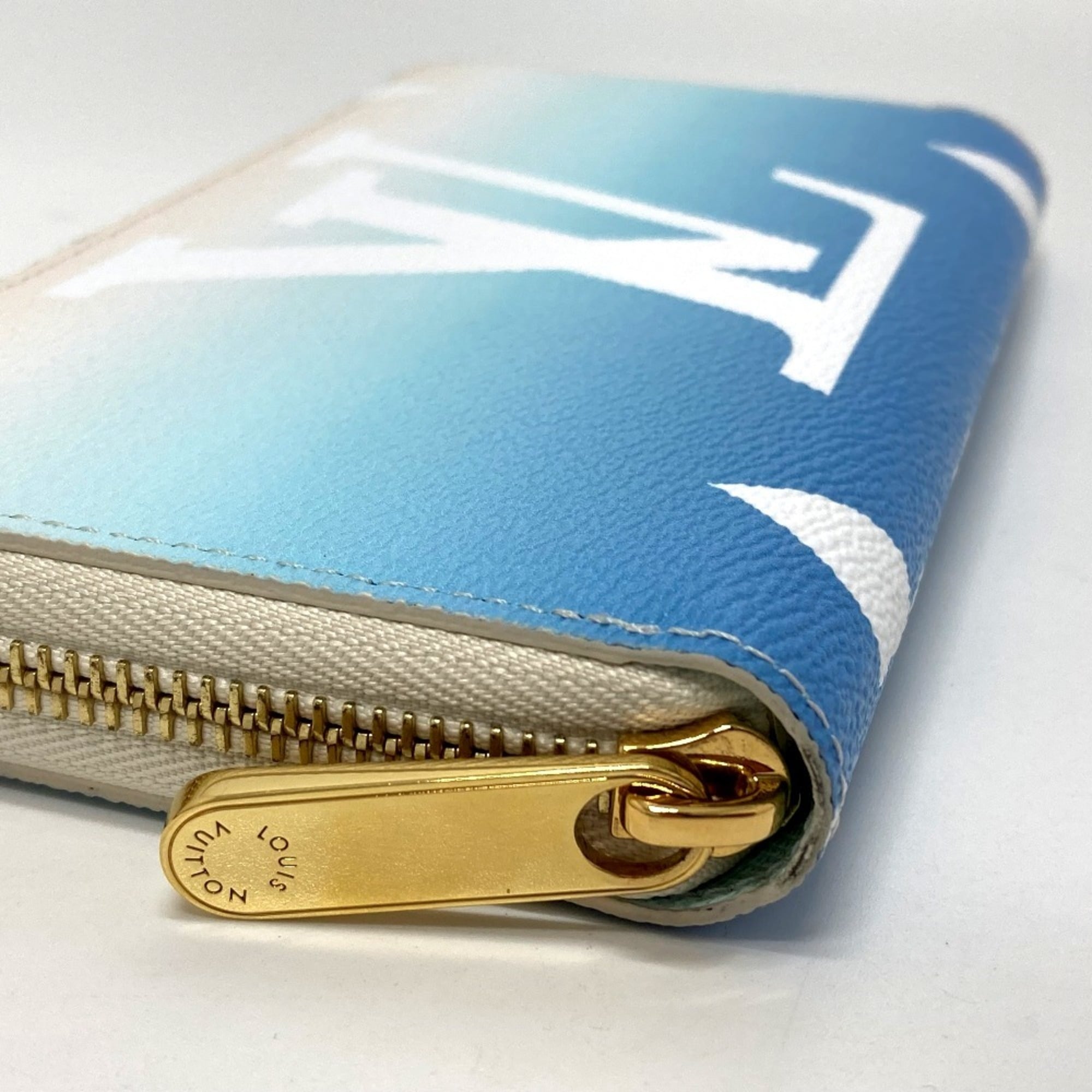 Louis Vuitton Monogram Blue Monogram Long Wallet (Bi-Fold) (Pre-Owned)