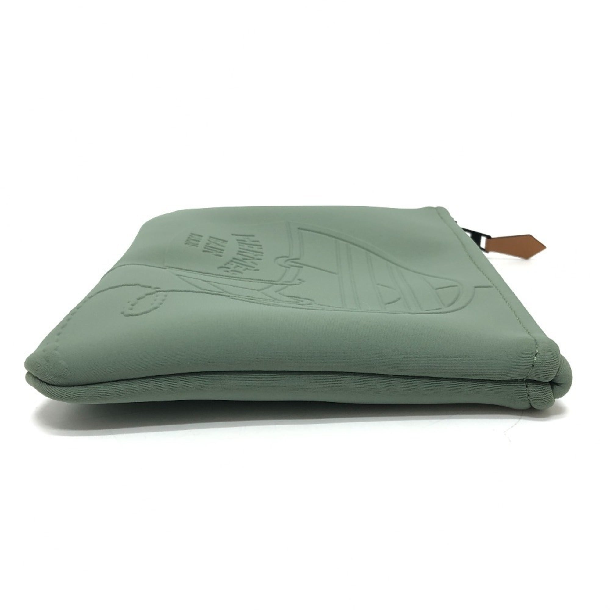 Hermes Khaki Nylon Handbag Pouch (Pre-Owned)