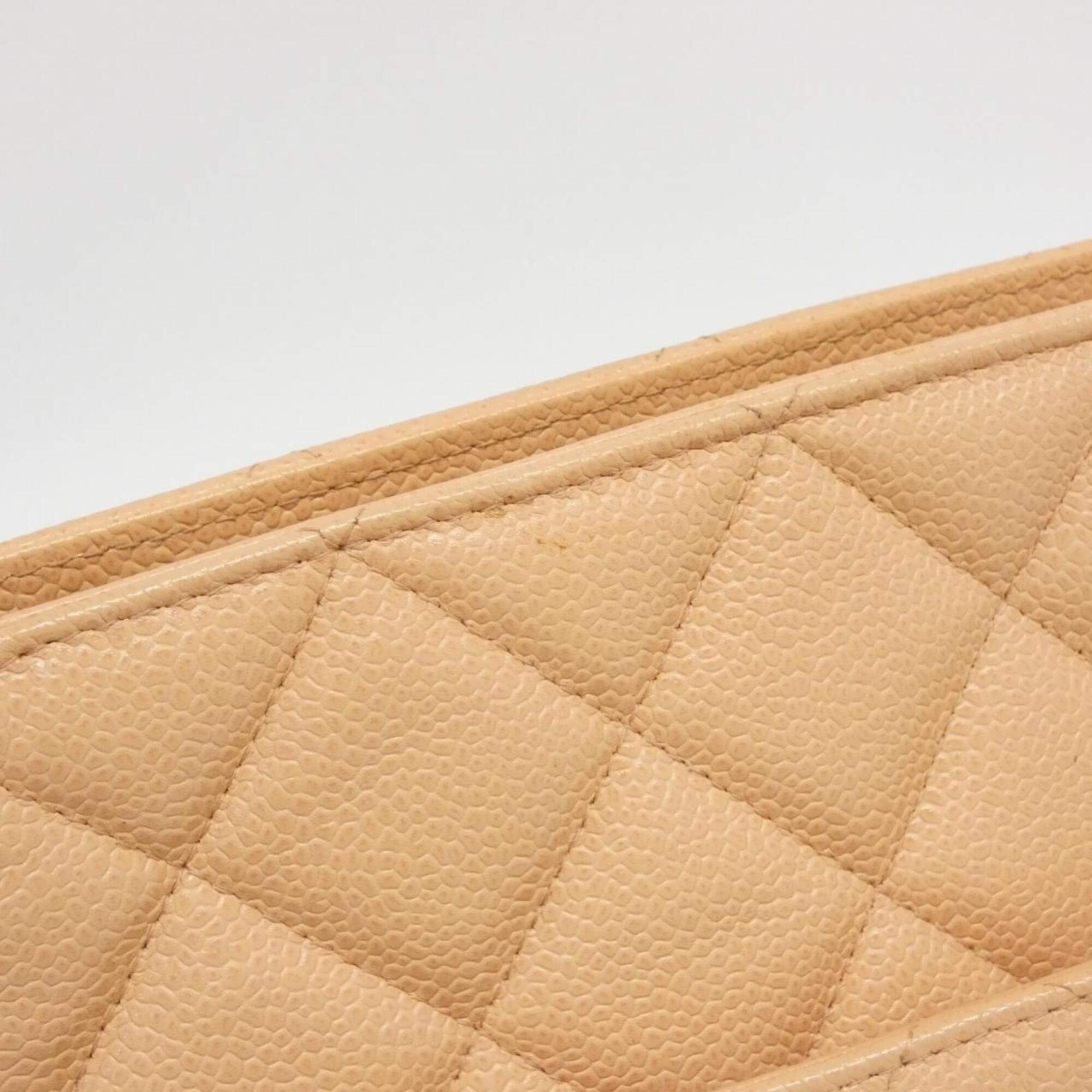 Chanel Orange Salmon Pink Grained Calfskin Handbag (Pre-Owned)