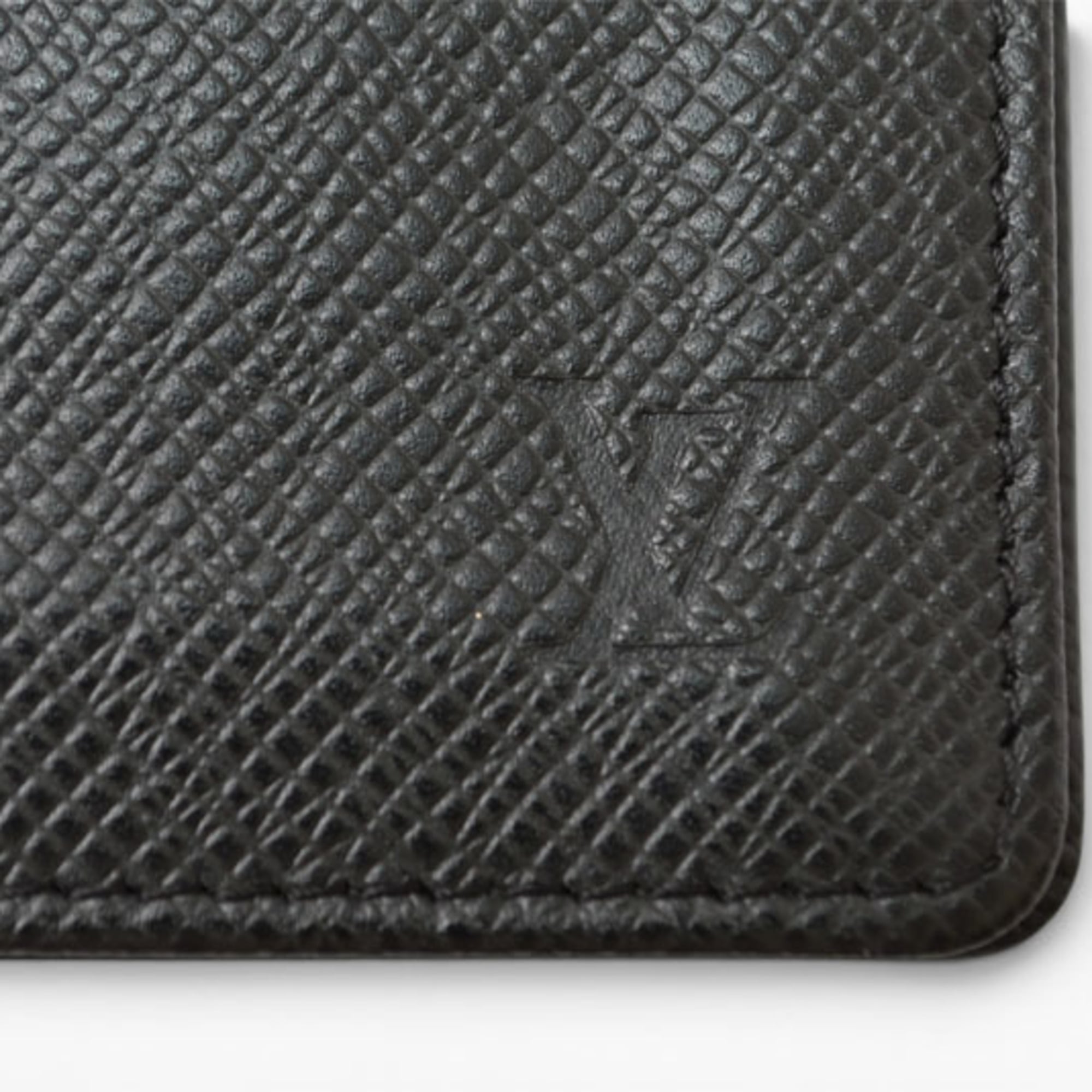 Louis Vuitton Taiga Ardoise Leather Long Wallet (Bi-Fold) (Pre-Owned)