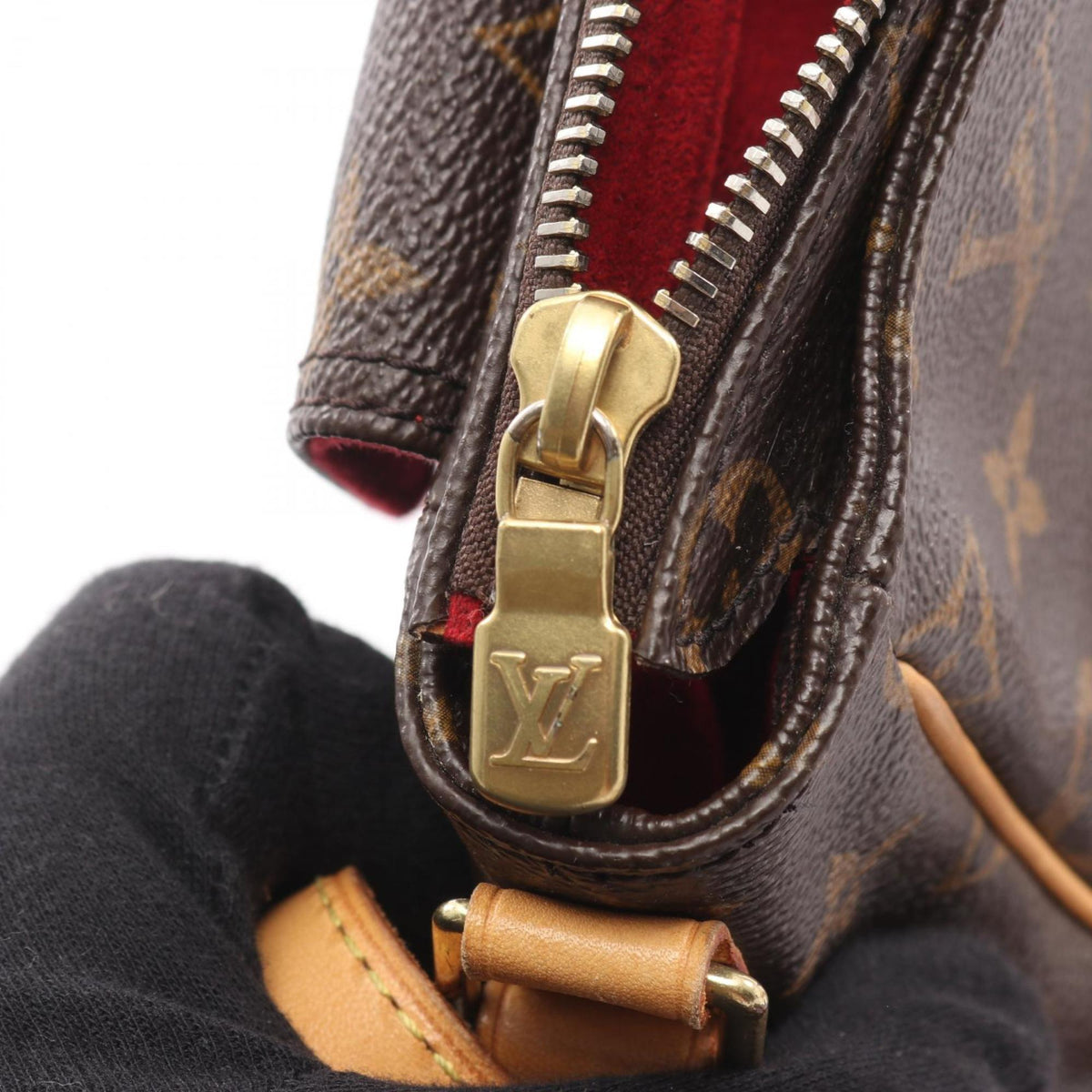 Louis Vuitton Monogram Brown Coated Canvas Leather Shoulder Bag (Pre-Owned)
