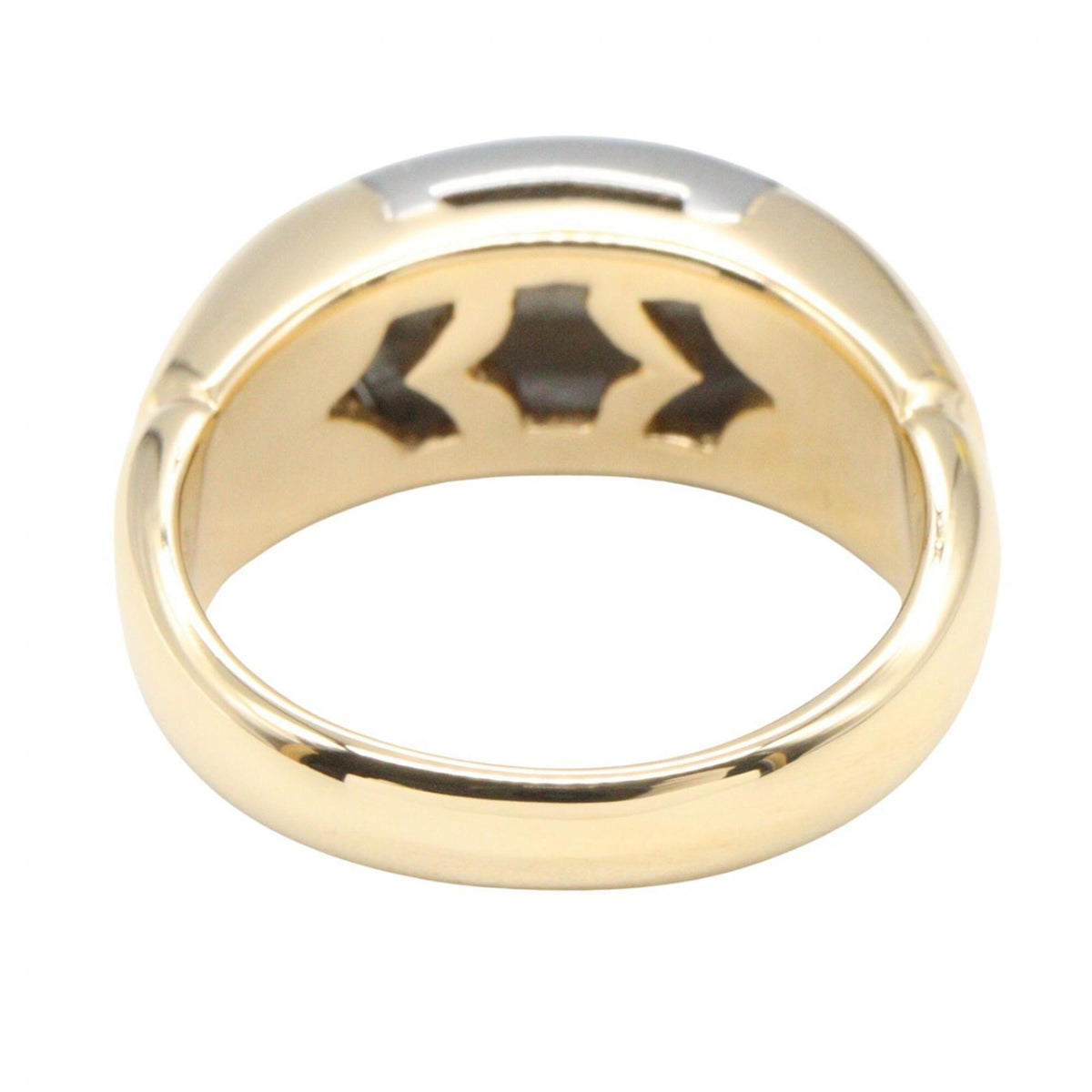 Bvlgari Gold Silver Yellow Gold (18K) White Gold (18K) Band Ring (Pre-Owned)