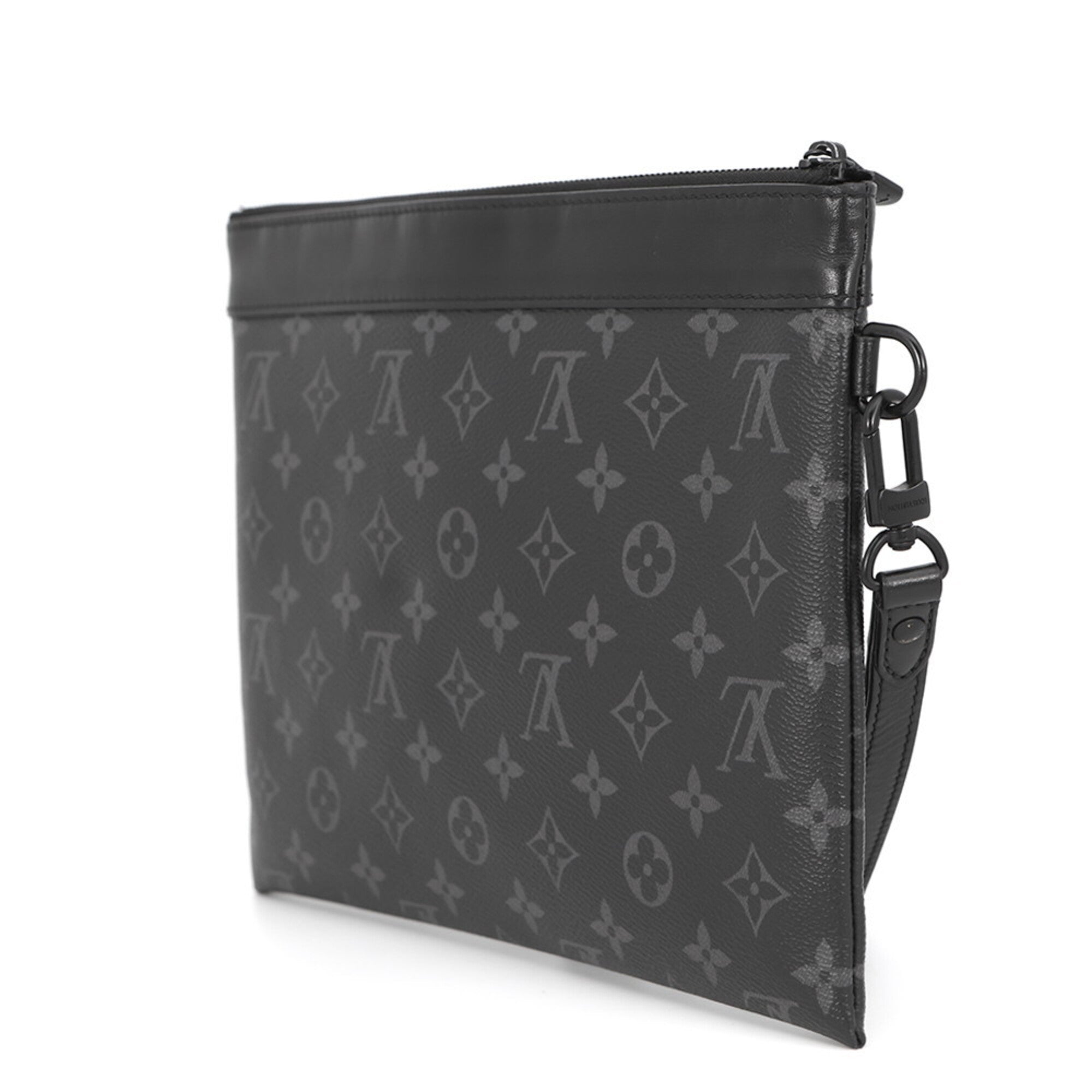 Louis Vuitton Black Monogram Eclipse Noir Monogram Eclipse Clutch Bag Handbag Pochette (Pre-Owned)
