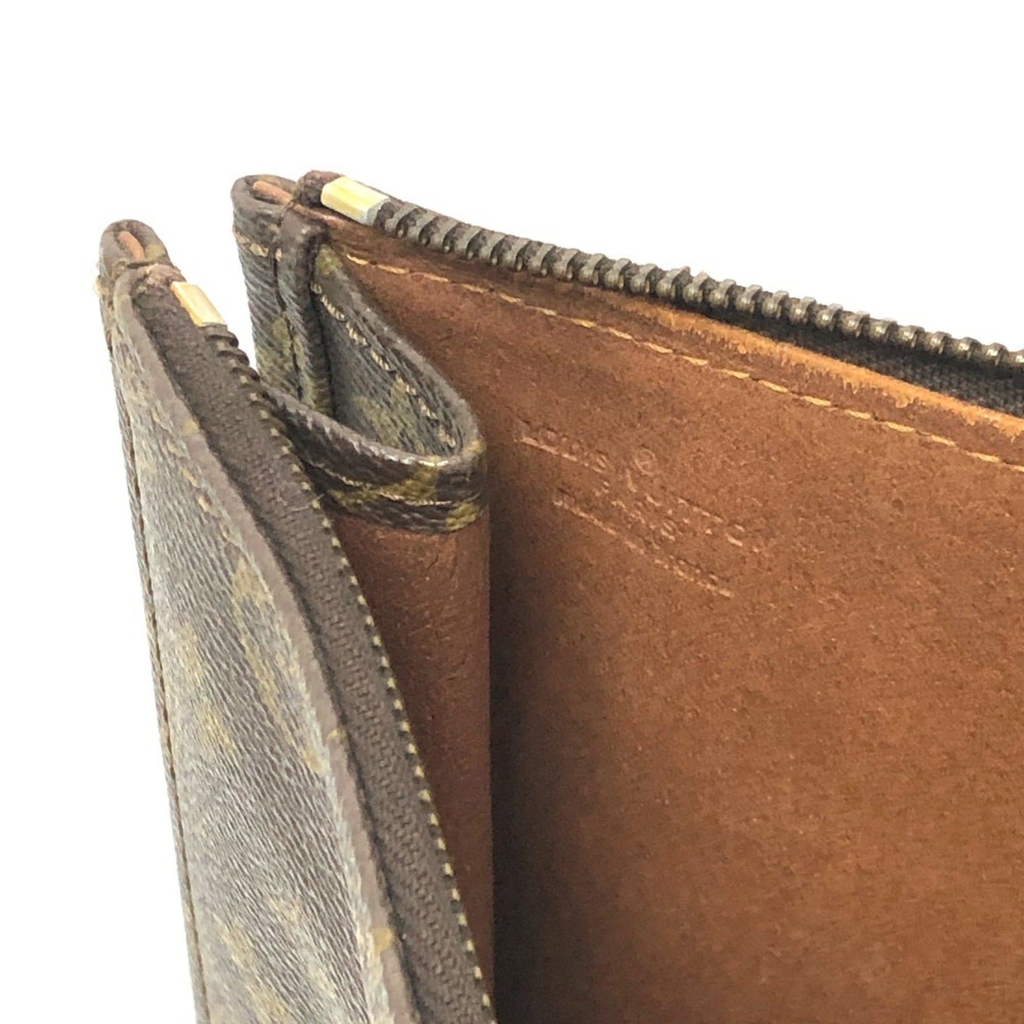 Louis Vuitton Brown Monogram Canvas Clutch Bag (Pre-Owned)