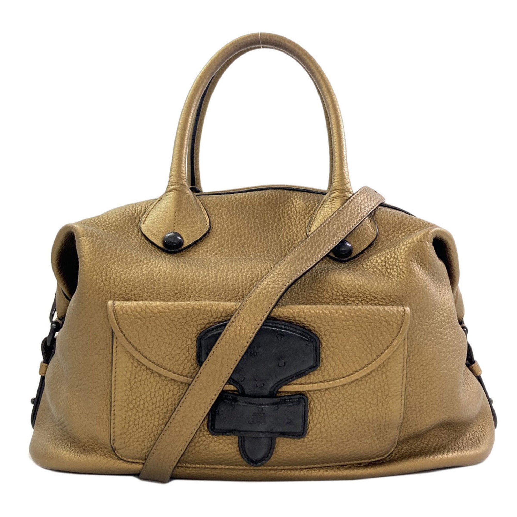 Loewe Gold Leather Handbag (Pre-Owned)