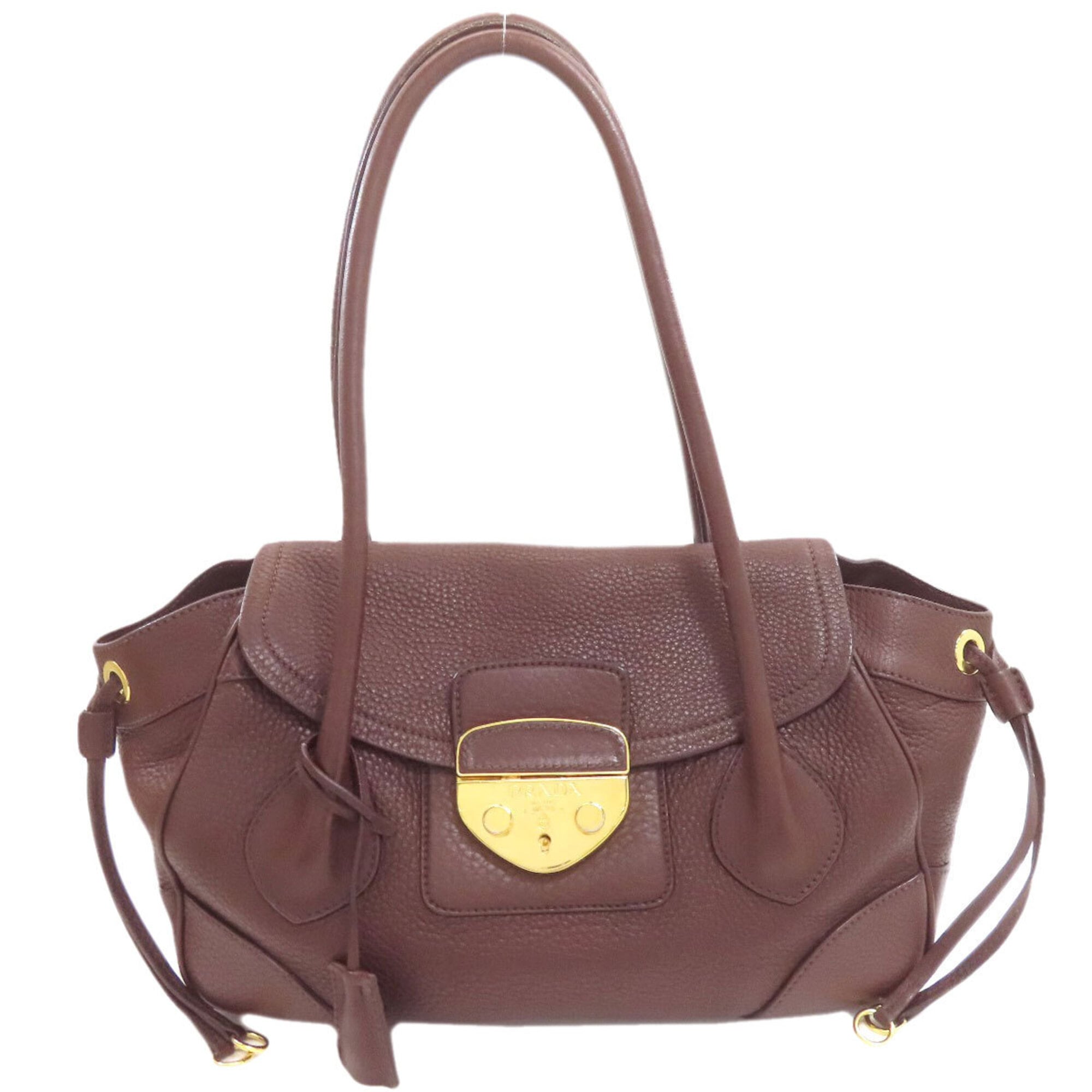 Prada Brown Leather Tote Bag (Pre-Owned)