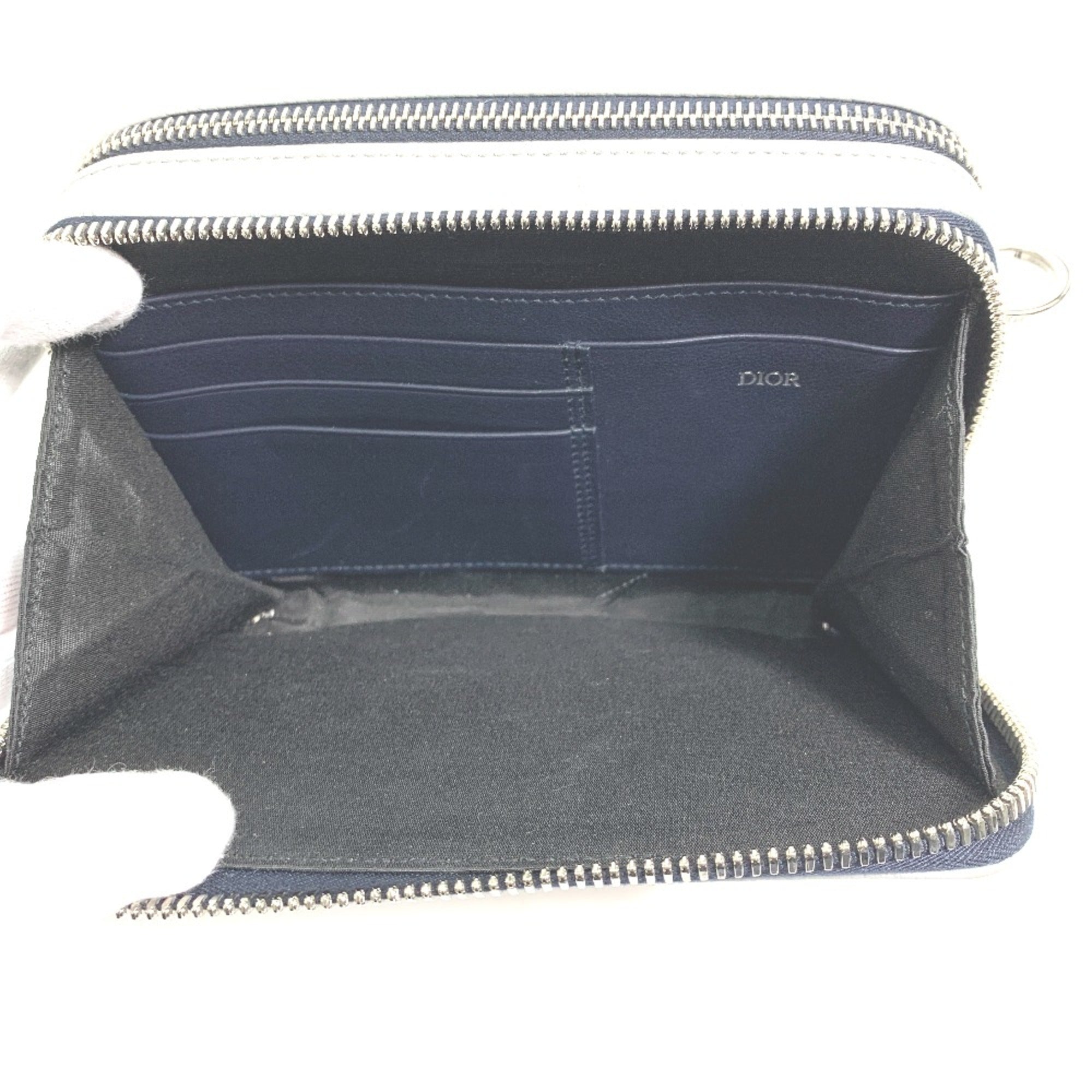 Christian Dior Gray Leather Shoulder Bag (Pre-Owned)