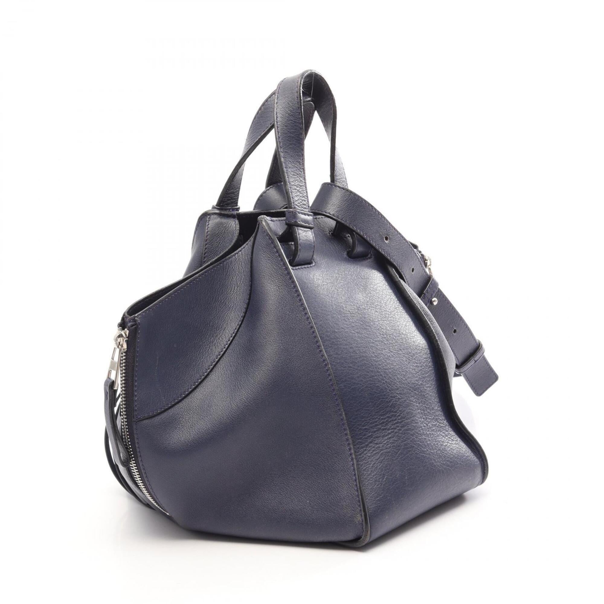 Loewe Navy Leather Handbag (Pre-Owned)