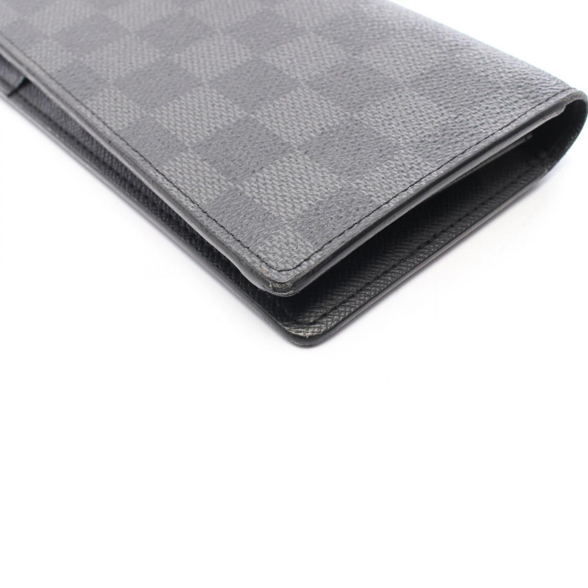 Louis Vuitton Black Leather Pvc Long Wallet (Bi-Fold) (Pre-Owned)
