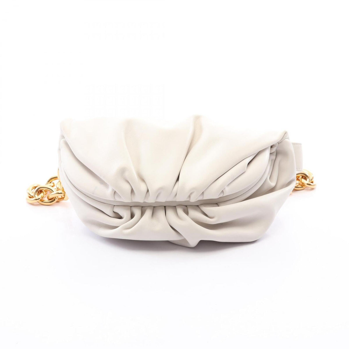 Bottega Veneta White Leather Fanny Pack Handbag (Pre-Owned)