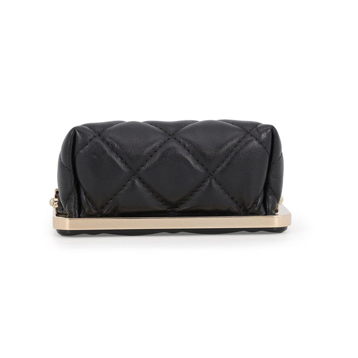 Chanel Matelasse Black Leather Handbag Shoulder Bag (Pre-Owned)