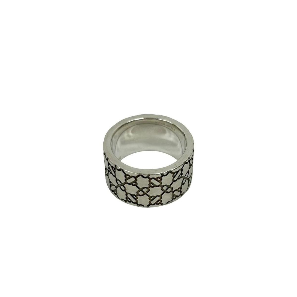 Hermes Silver Silver 925 Band Ring (Pre-Owned)