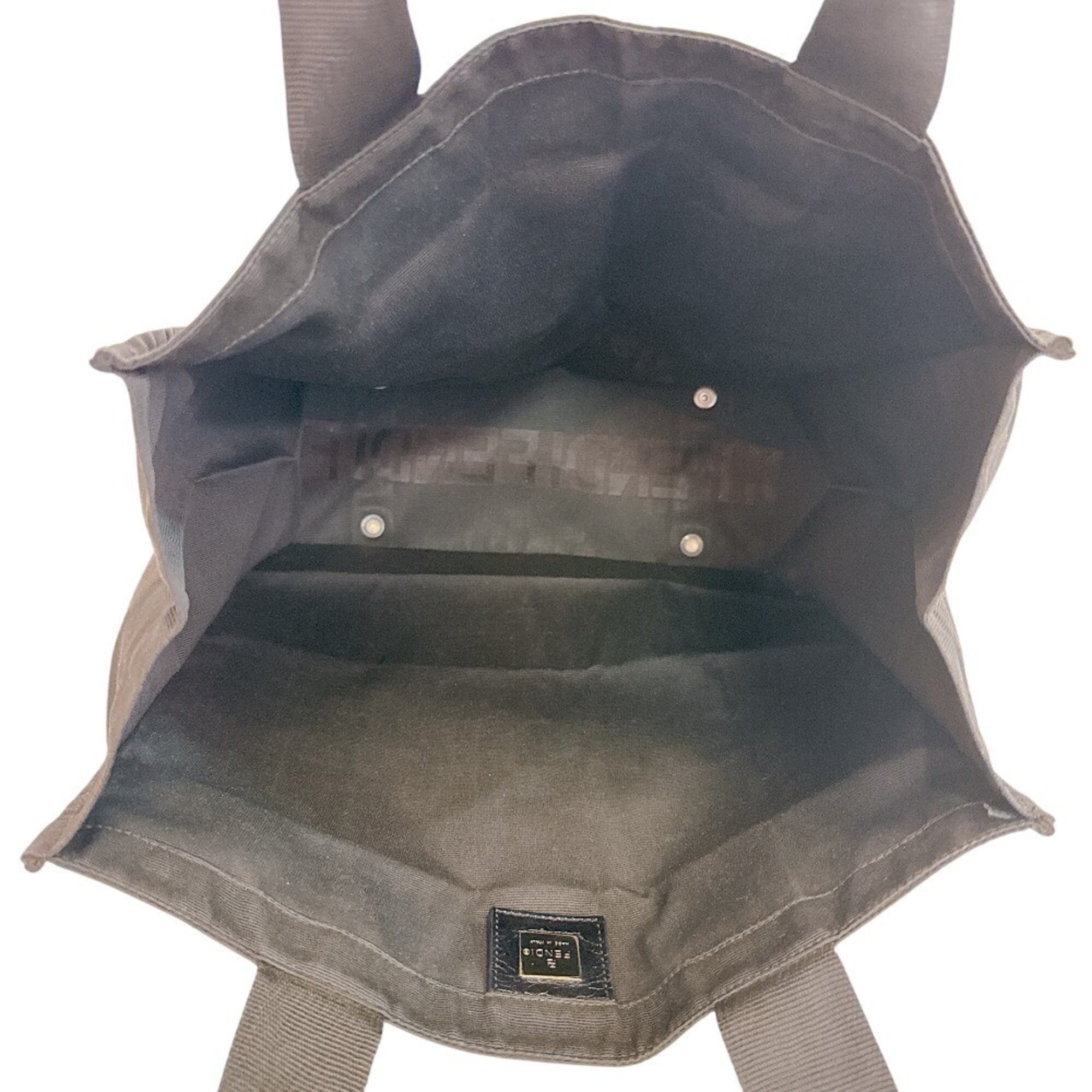 Fendi Black Canvas Tote Bag (Pre-Owned)