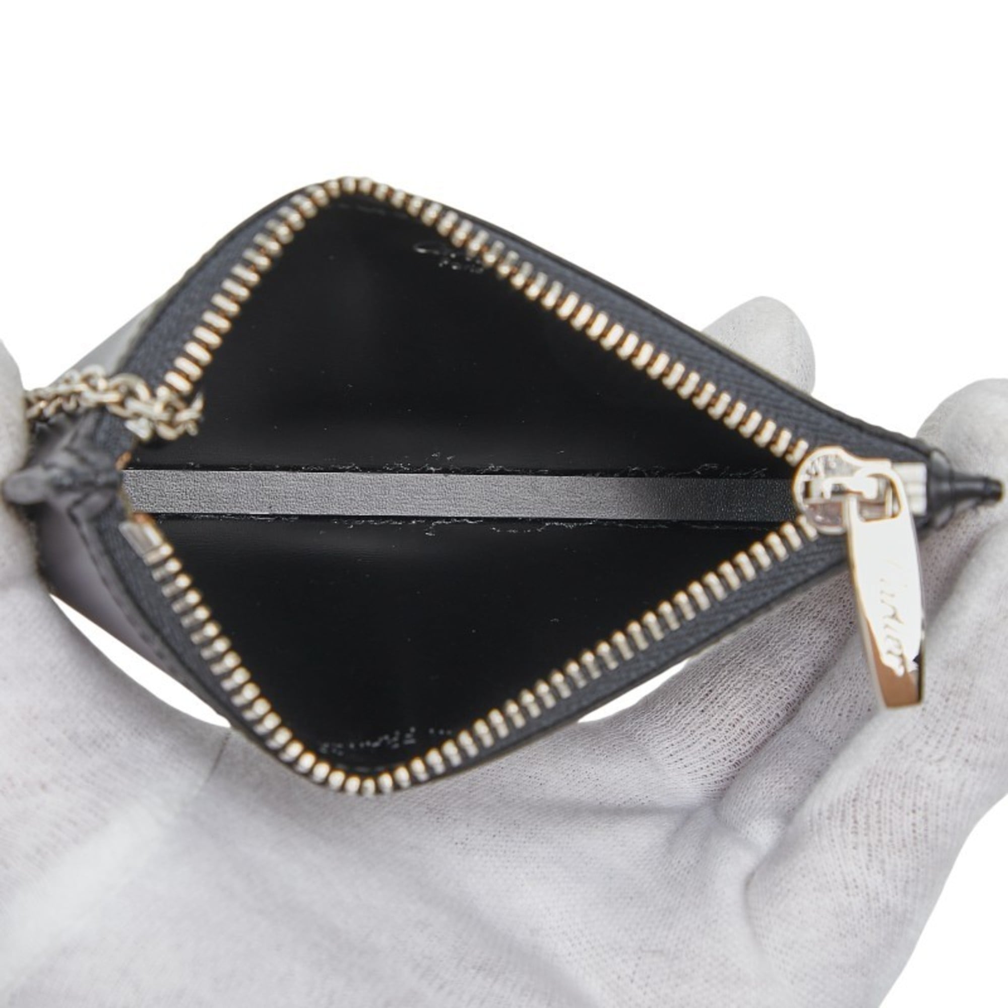 Cartier Black Leather Coin Purse/Coin Case (Pre-Owned)