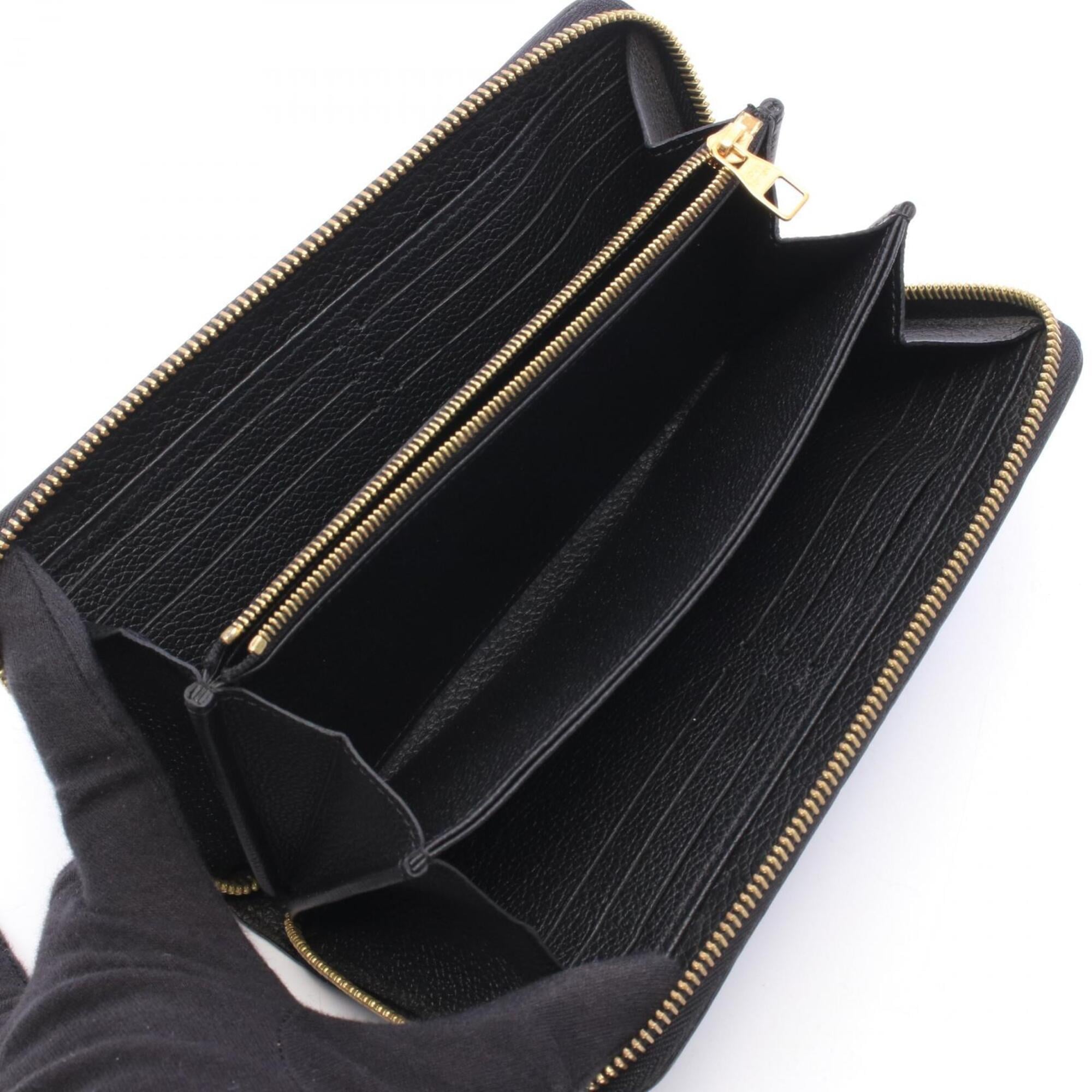 Louis Vuitton Black Noir Monogram Empreinte Long Wallet (Bi-Fold) (Pre-Owned)