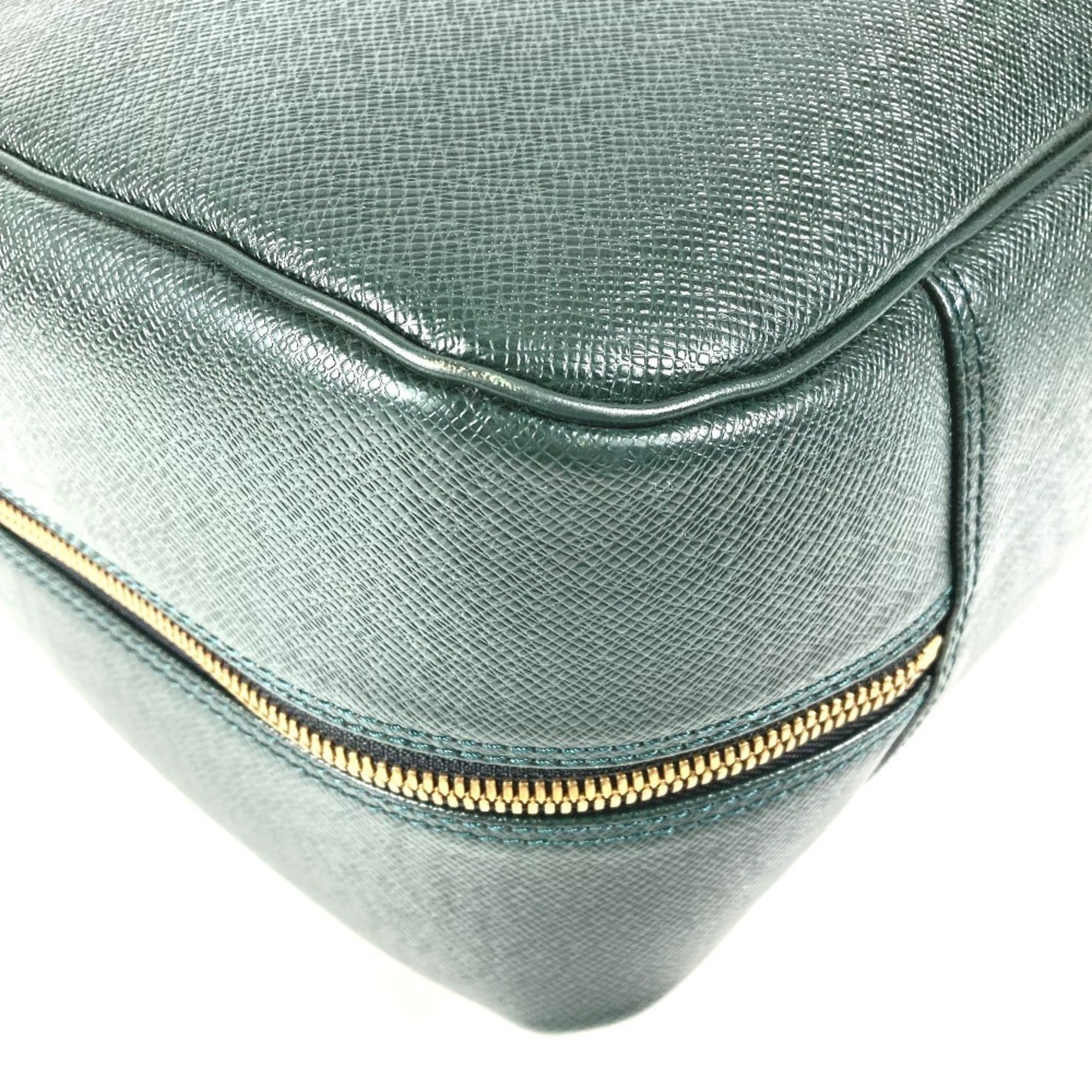Louis Vuitton Taiga Episea Green Taiga Leather Boston Bag (Pre-Owned)
