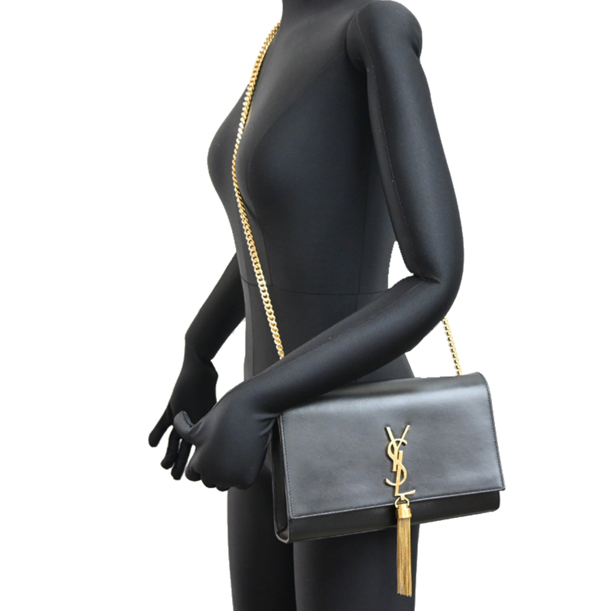 Yves Saint Laurent Black Leather Shoulder Bag (Pre-Owned)