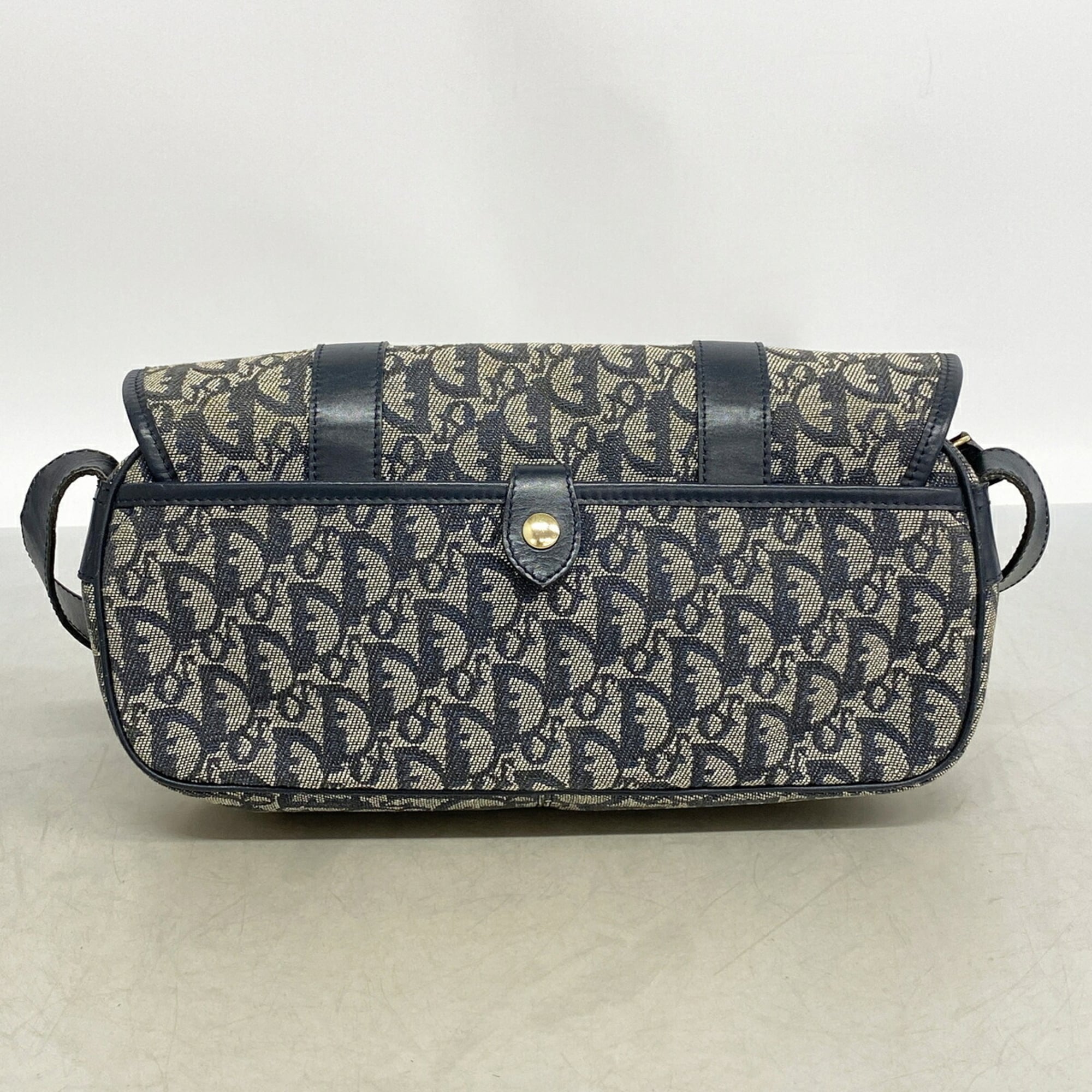 Christian Dior Navy Canvas Shoulder Bag (Pre-Owned)