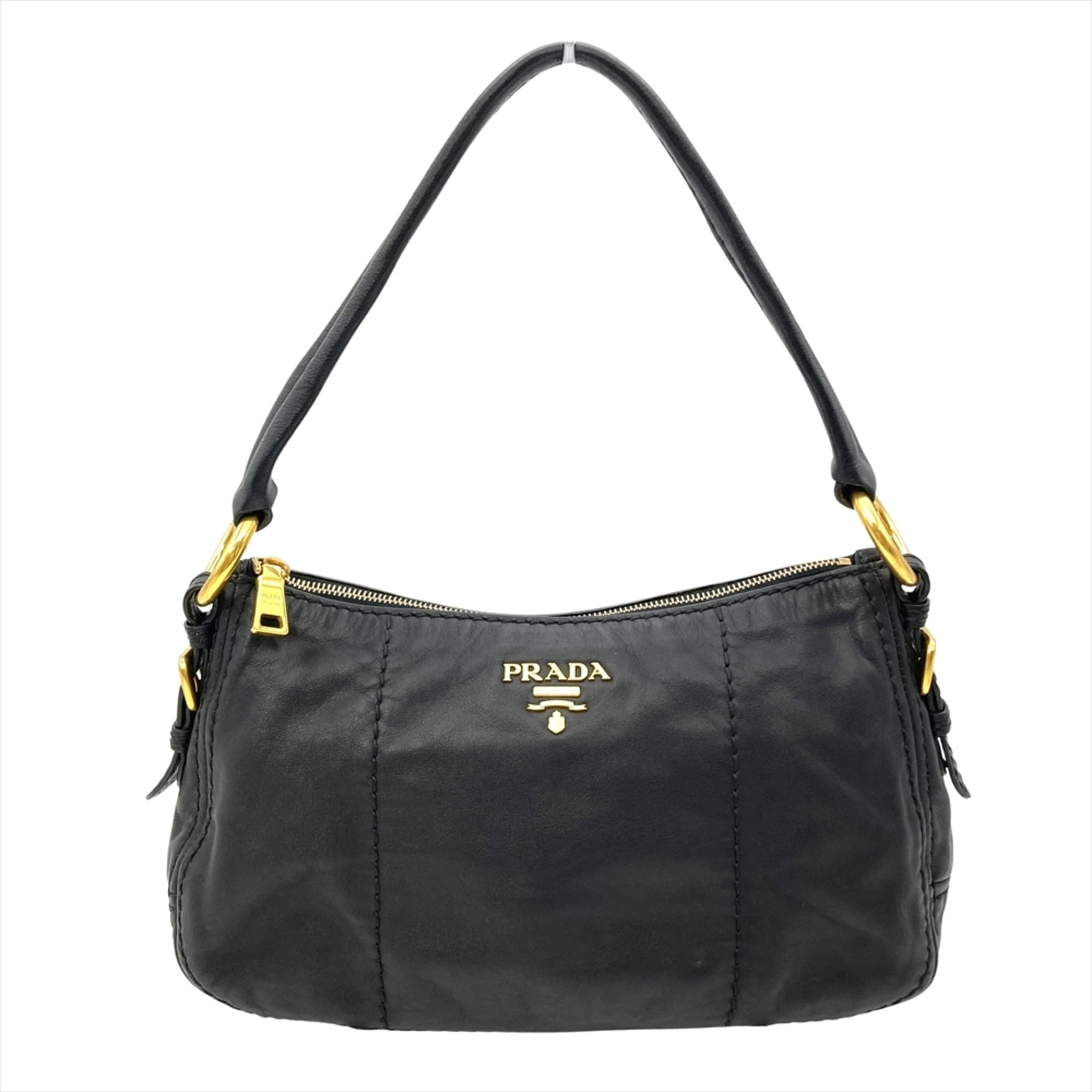 Prada Black Leather Shoulder Bag (Pre-Owned)