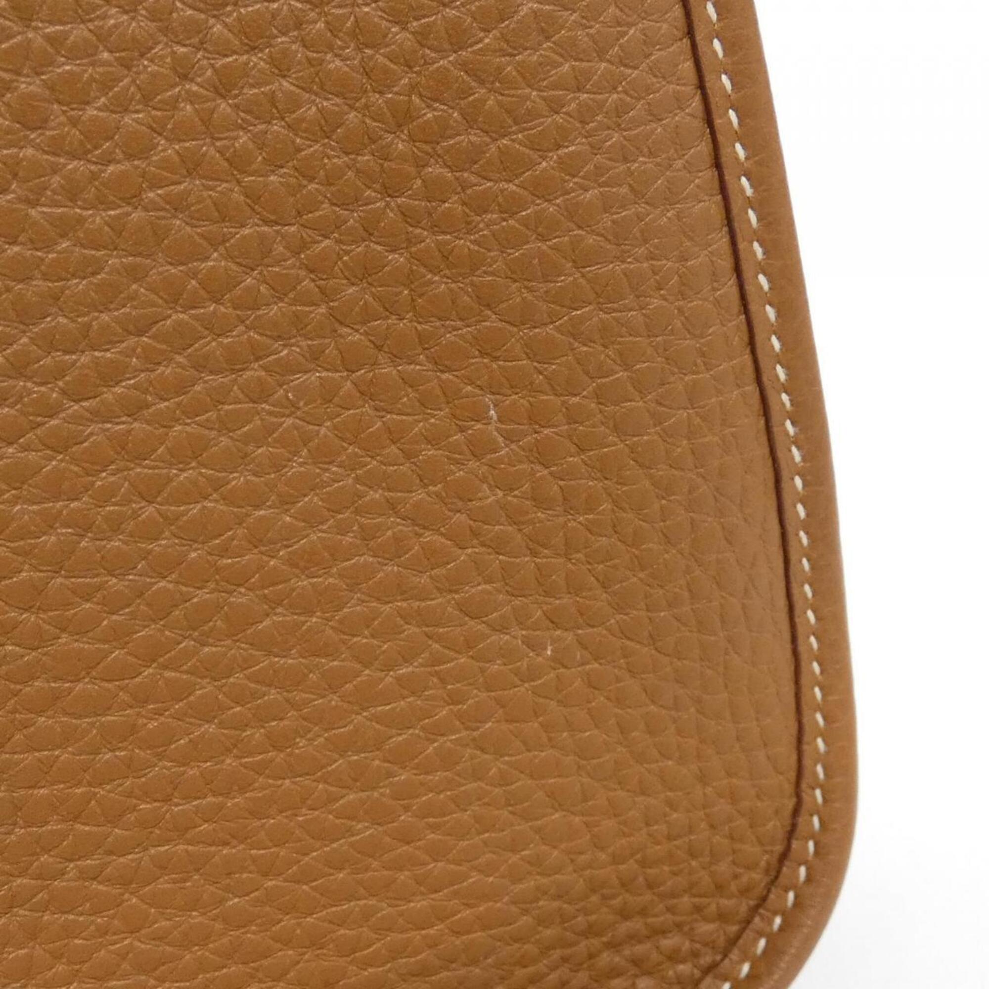 Hermes Gold Taurillon Clemence Leather Shoulder Bag (Pre-Owned)