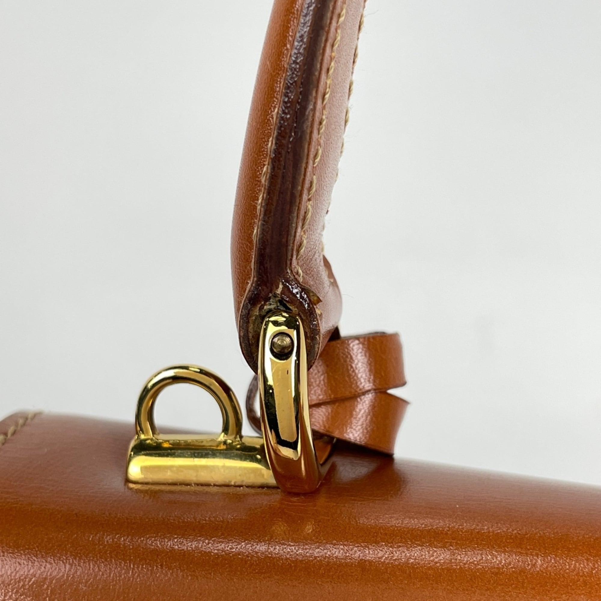 Gucci Brown Leather Handbag Shoulder Bag (Pre-Owned)