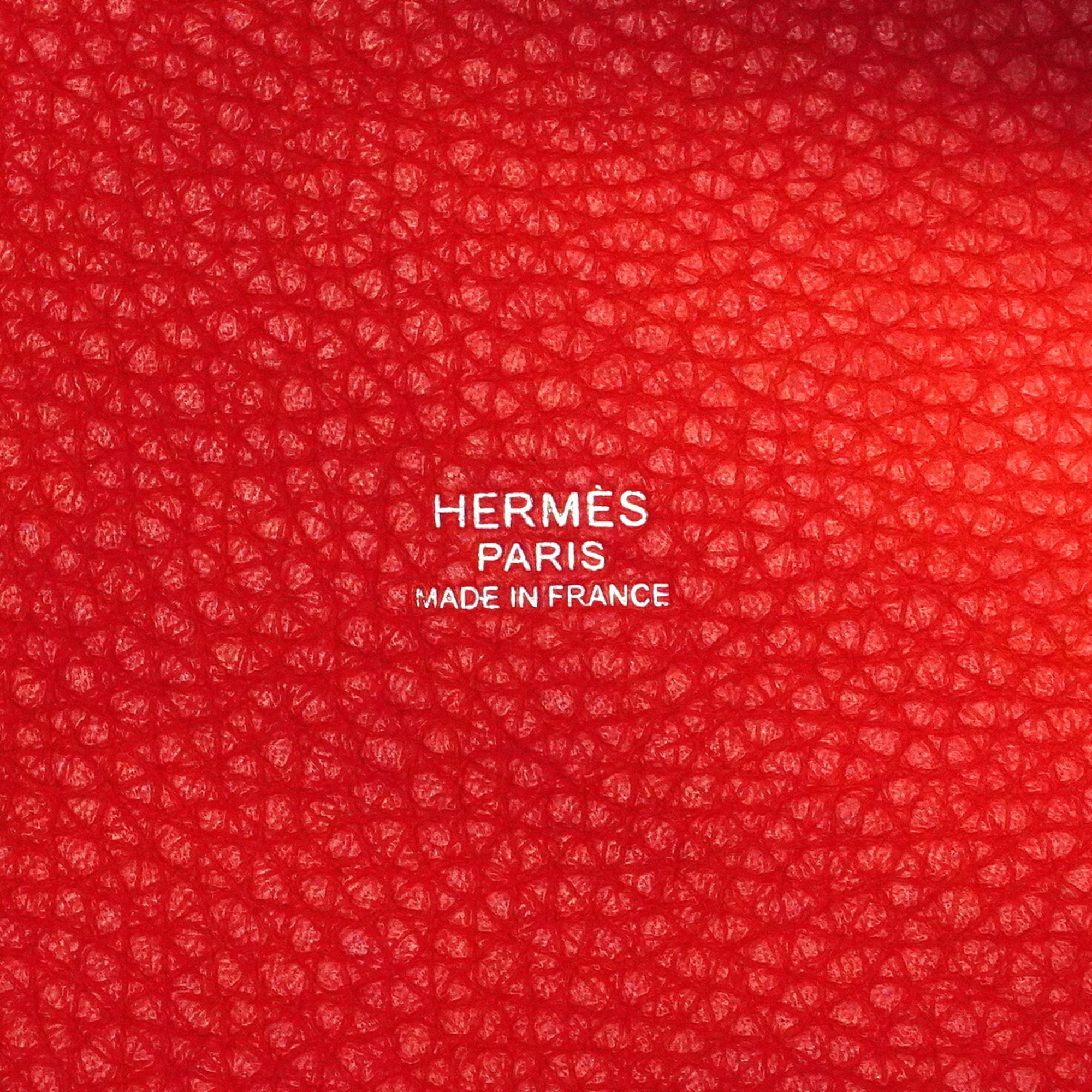 Hermes Rose Eglantine Taurillon Clemence Leather Swift Leather Handbag (Pre-Owned)