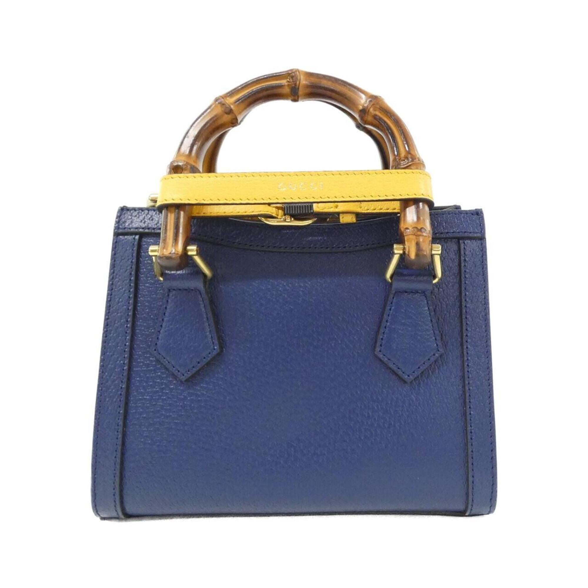 Gucci Royal Blue Leather Handbag (Pre-Owned)