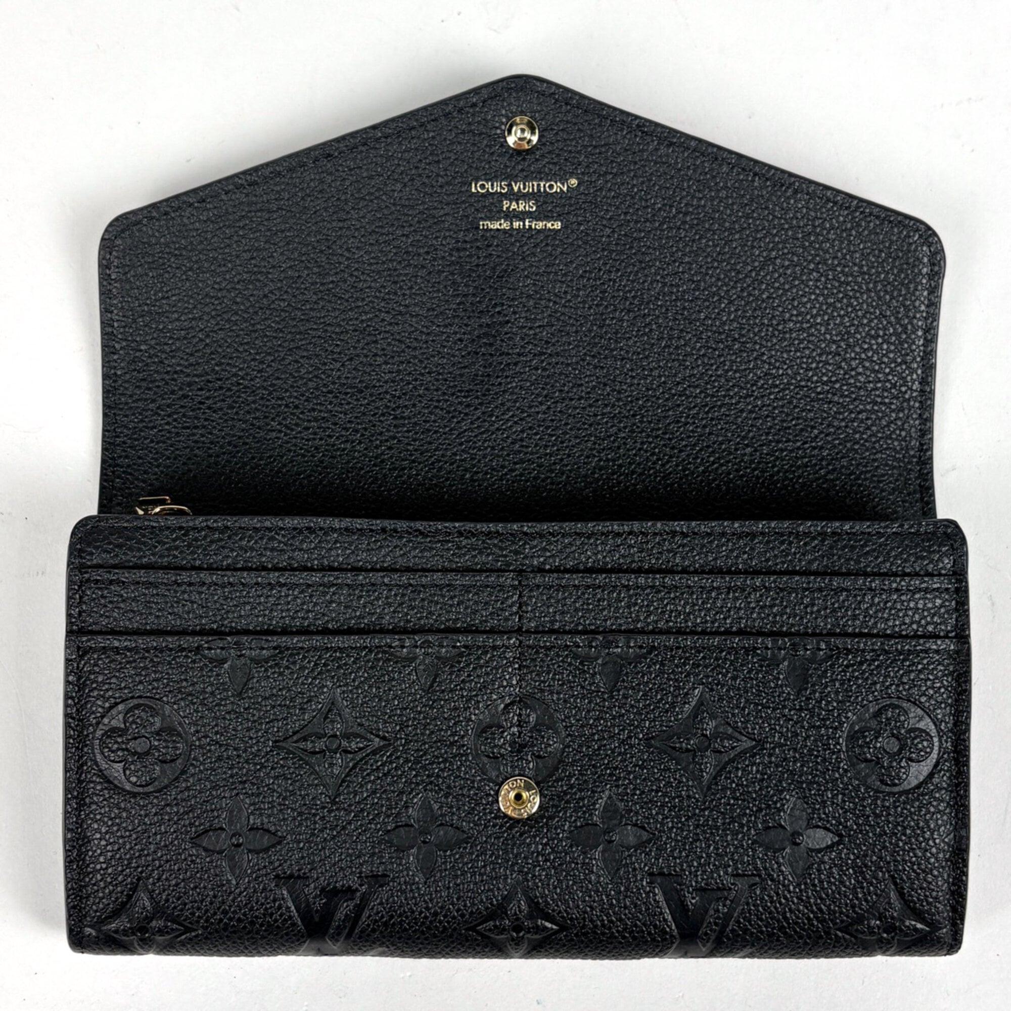 Louis Vuitton Black Noir Monogram Empreinte Long Wallet (Bi-Fold) (Pre-Owned)
