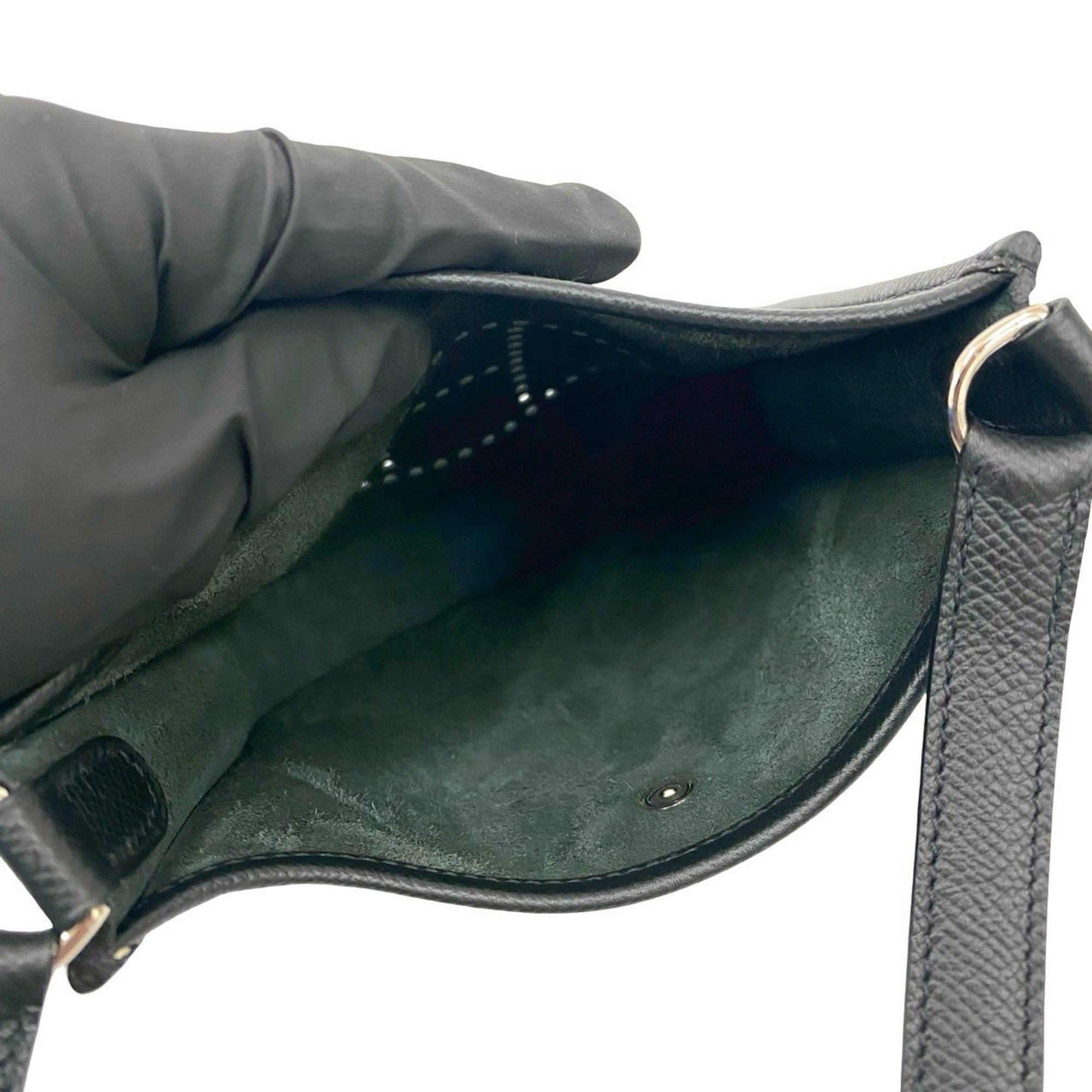 Hermes Black Epsom Leather Pochette Shoulder Bag (Pre-Owned)